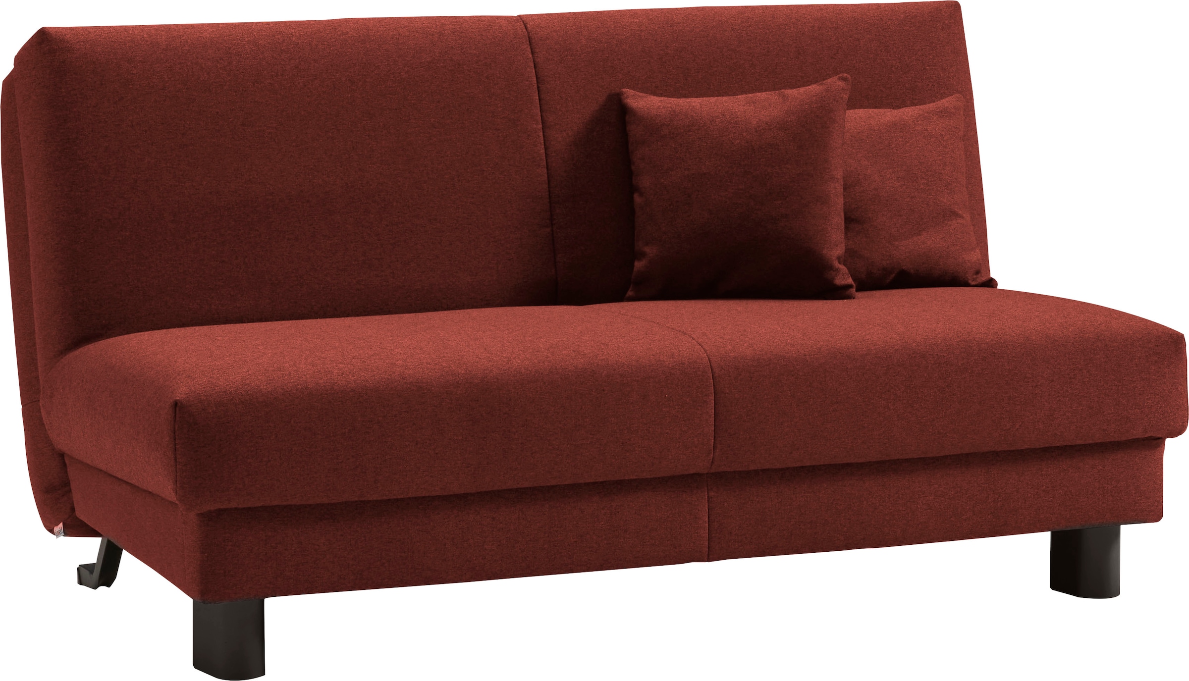 ell + ell Schlafsofa »Enny«, Liegefläche Breite 155 cm, Liegehöhe 45 cm, Füße schwarz, Rückenlehne
