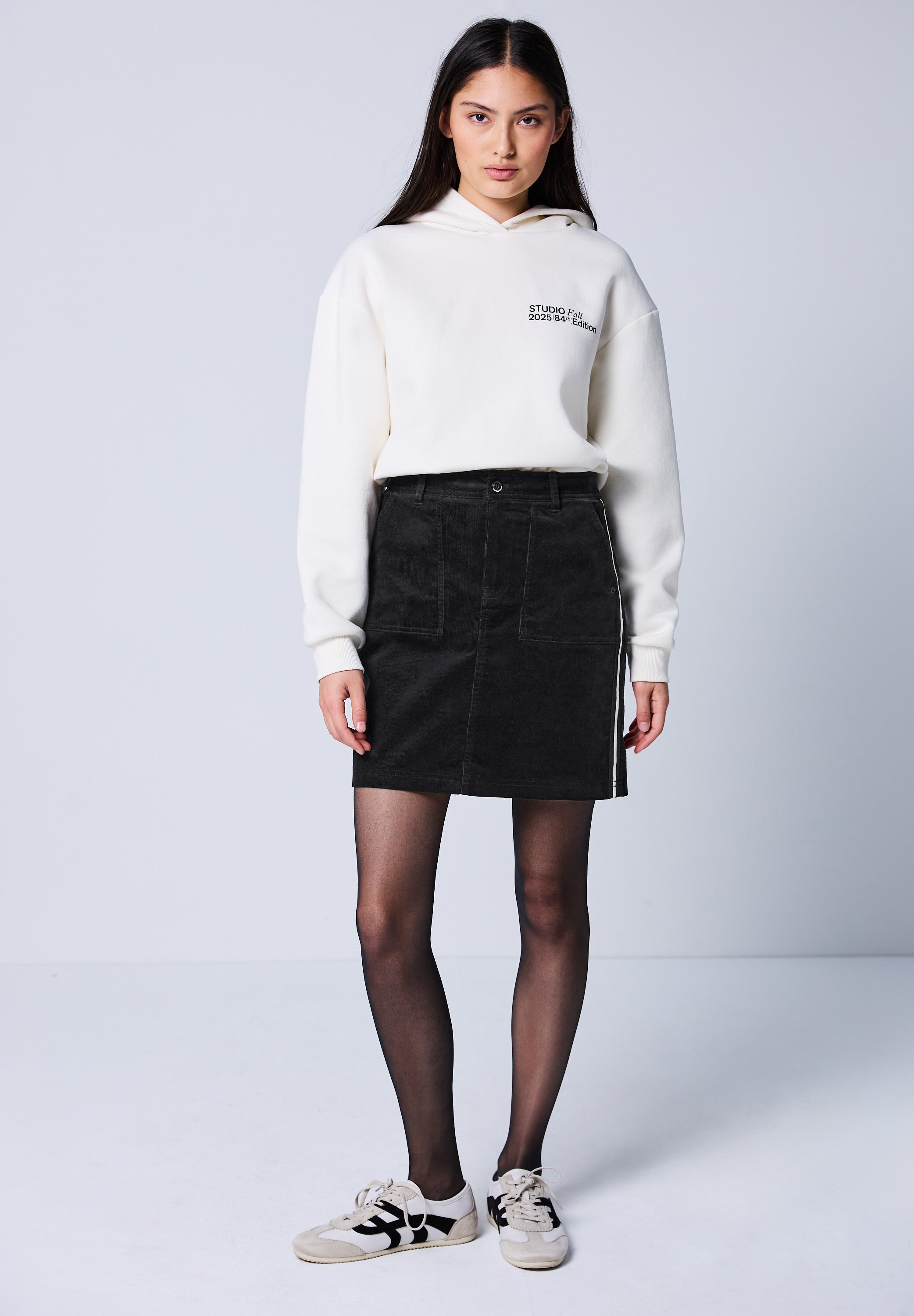 Thumbnail - STREET ONE STUDIO Cordrock mit Galonstreifen