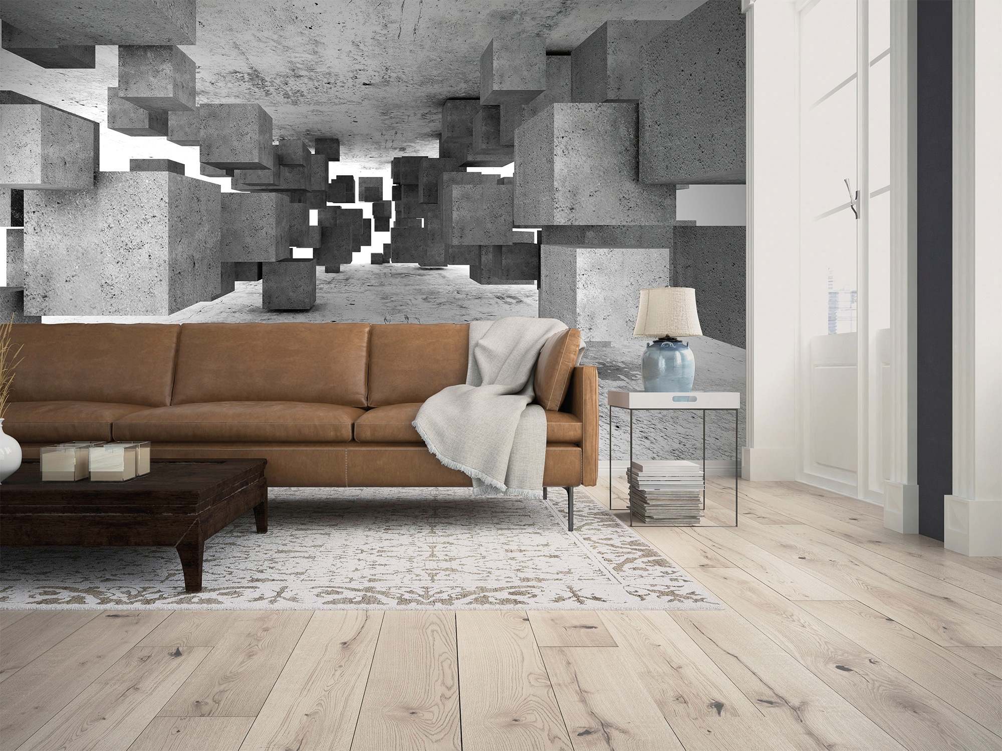 living walls Fototapete »Designwalls Concrete Tetris«, Vlies, Wand,  Schräge, Decke online bestellen | BAUR