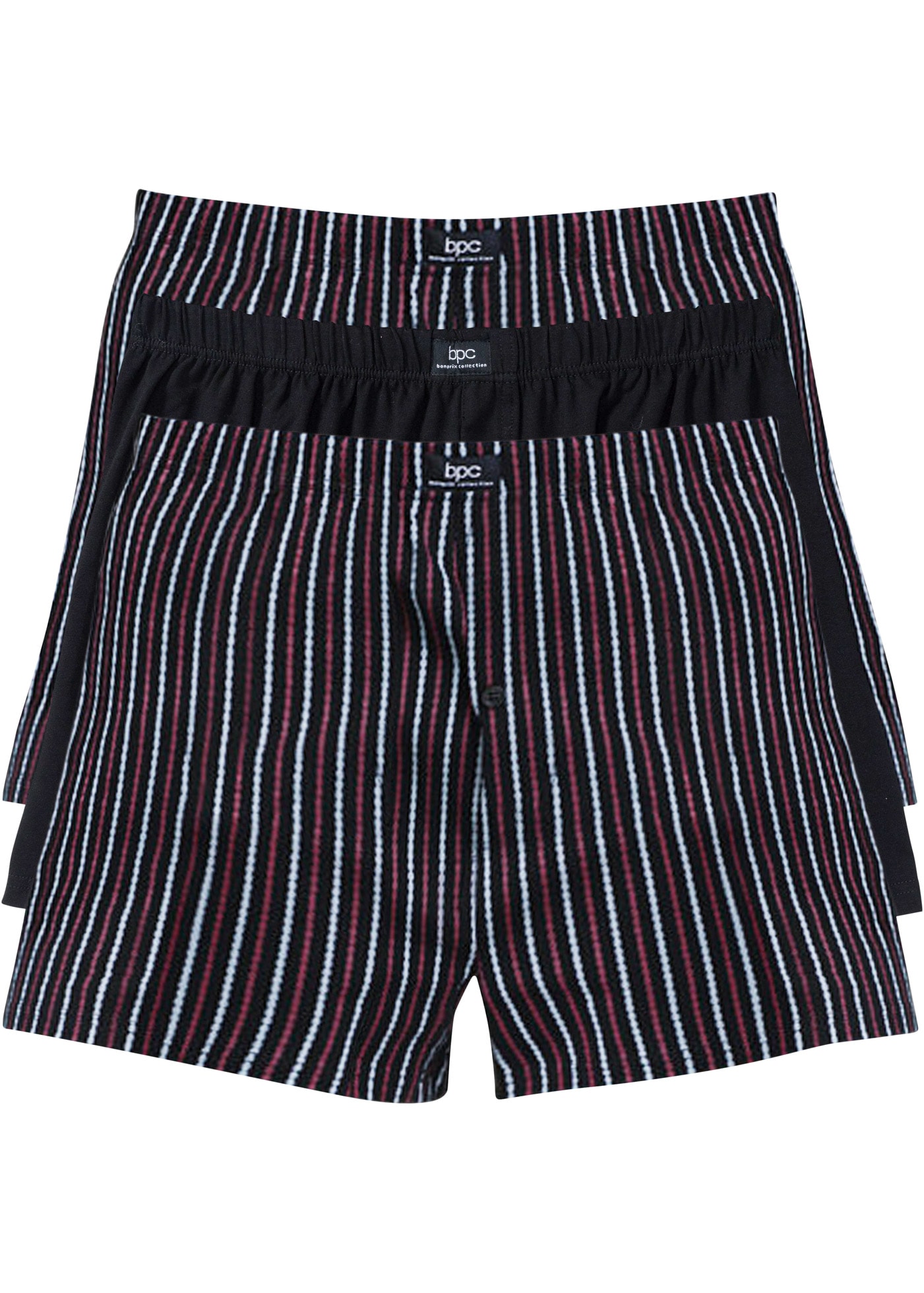 bonprix Boxershorts "Lockere Jersey Boxershorts aus Baumwolle (3er Pack)" P günstig online kaufen