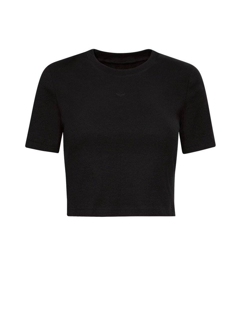 Trigema T-Shirt »TRIGEMA Modisches Crop-Top«, (1 tlg.)