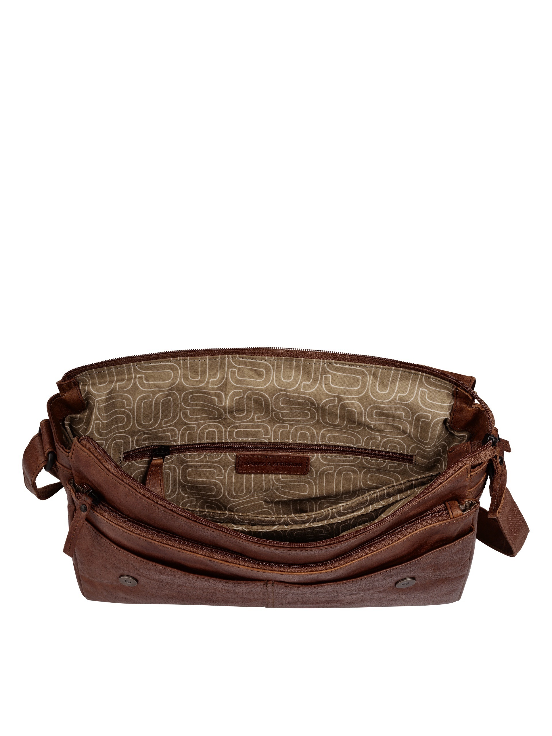 Spikes & Sparrow Messenger Bag, echt Leder