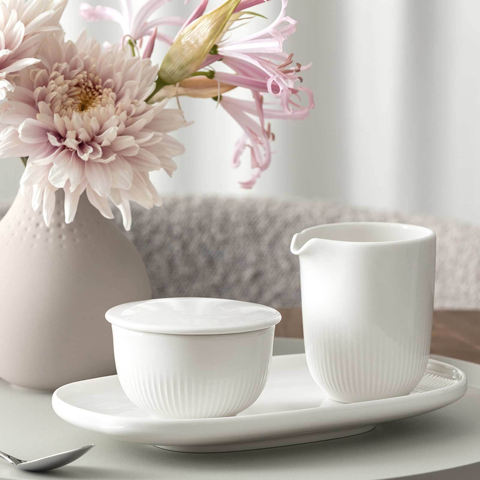 Servierplatte VILLEROY & BOCH "Universalplatte Afina 23 x 13 cm weiß", weiß, L:23,1cm, Porzellan, Servierplatten, Servierplatte 3