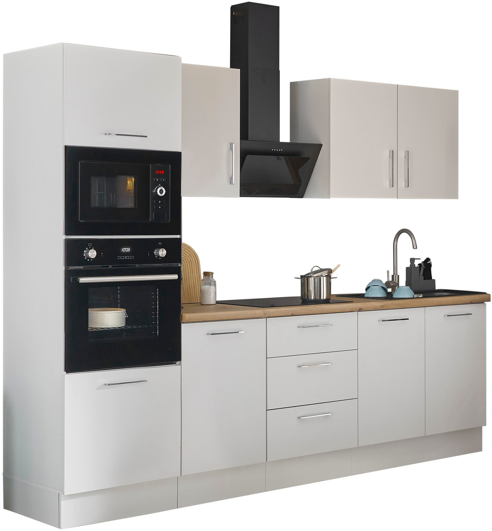 BASIC by Balculina Küchenzeile »Turin«, Breite 270 cm, wahlweise mit E-Geräten
