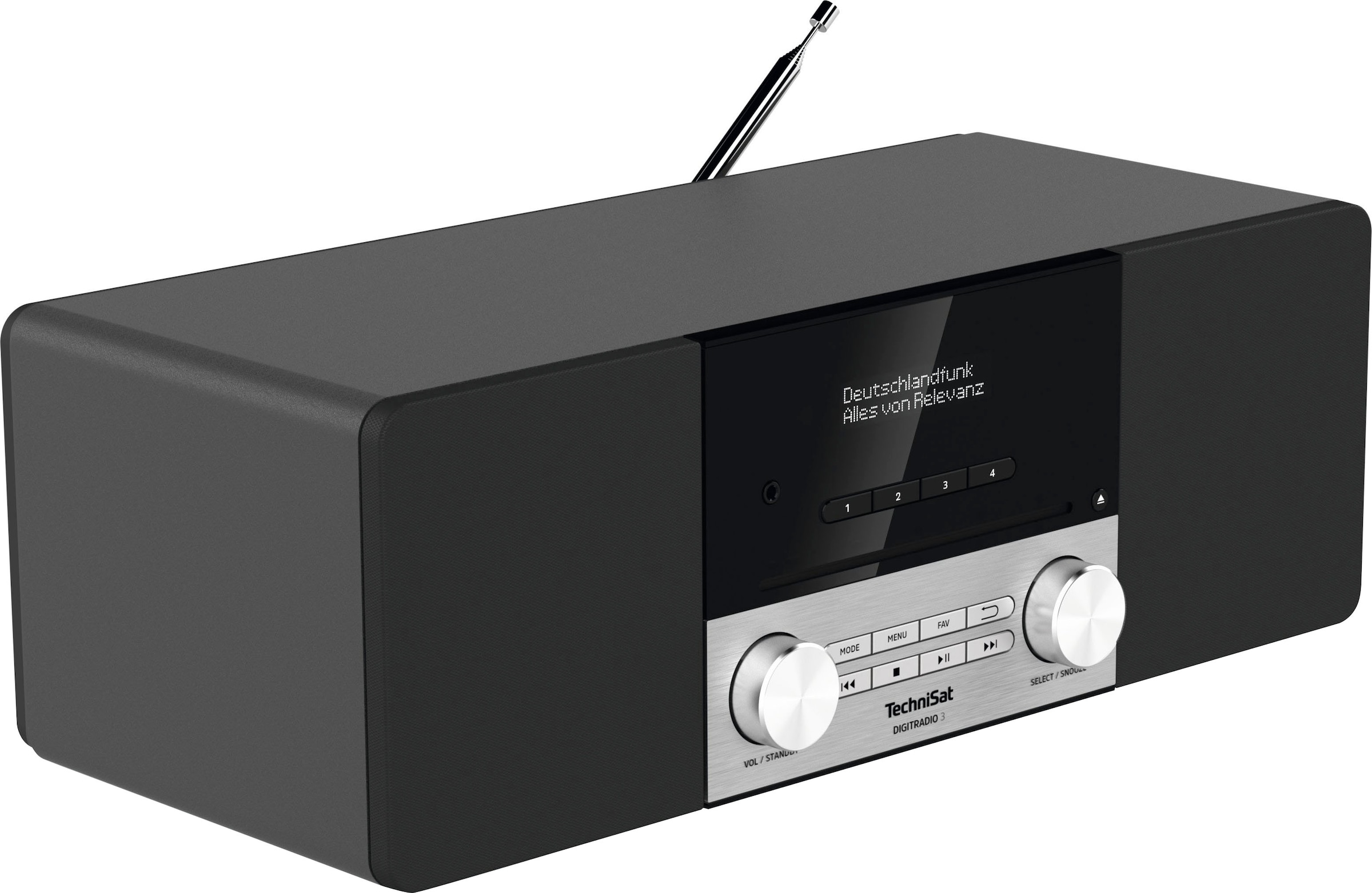TechniSat Digitalradio (DAB+) »DIGITRADIO 3«, (A2DP Bluetooth-AVRCP Bluetooth Digitalradio (DAB+)-UKW mit RDS 20 W), CD-Player, Made in Germany