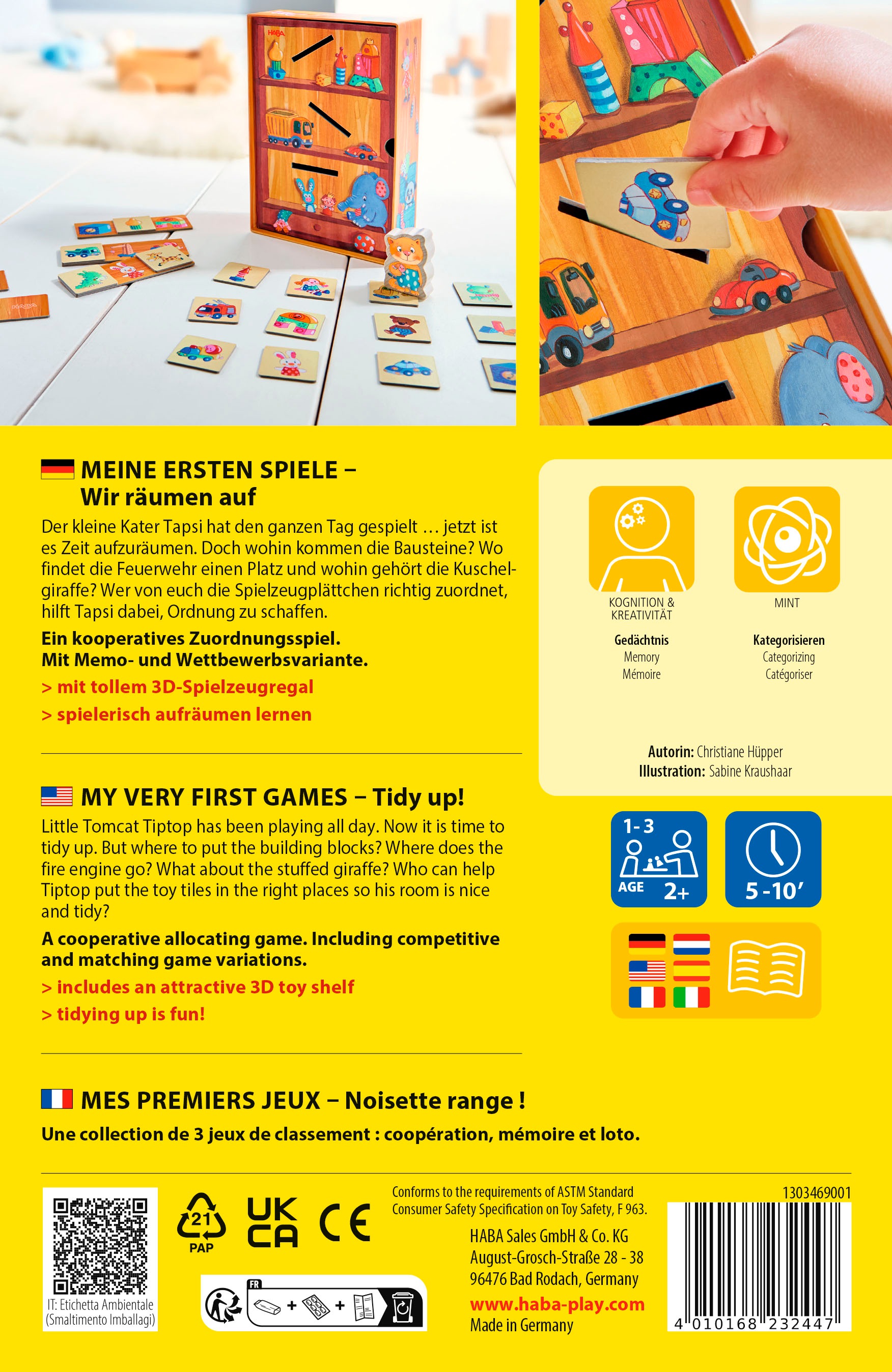 Haba Spiel »Meine ersten Spiele, Wir räumen auf«, Made in Germany