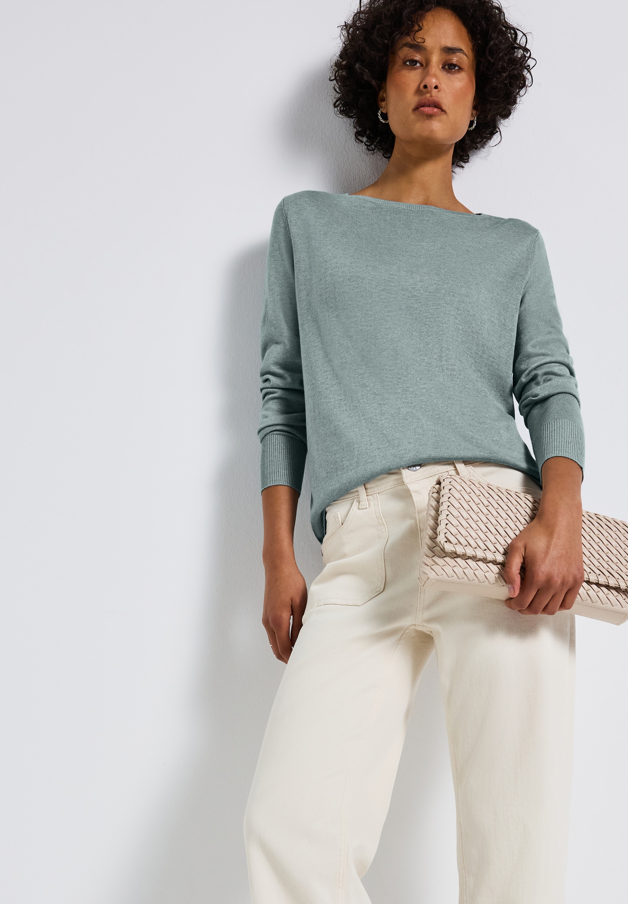 STREET ONE Strickpullover, mit U-Boot-Ausschnitt