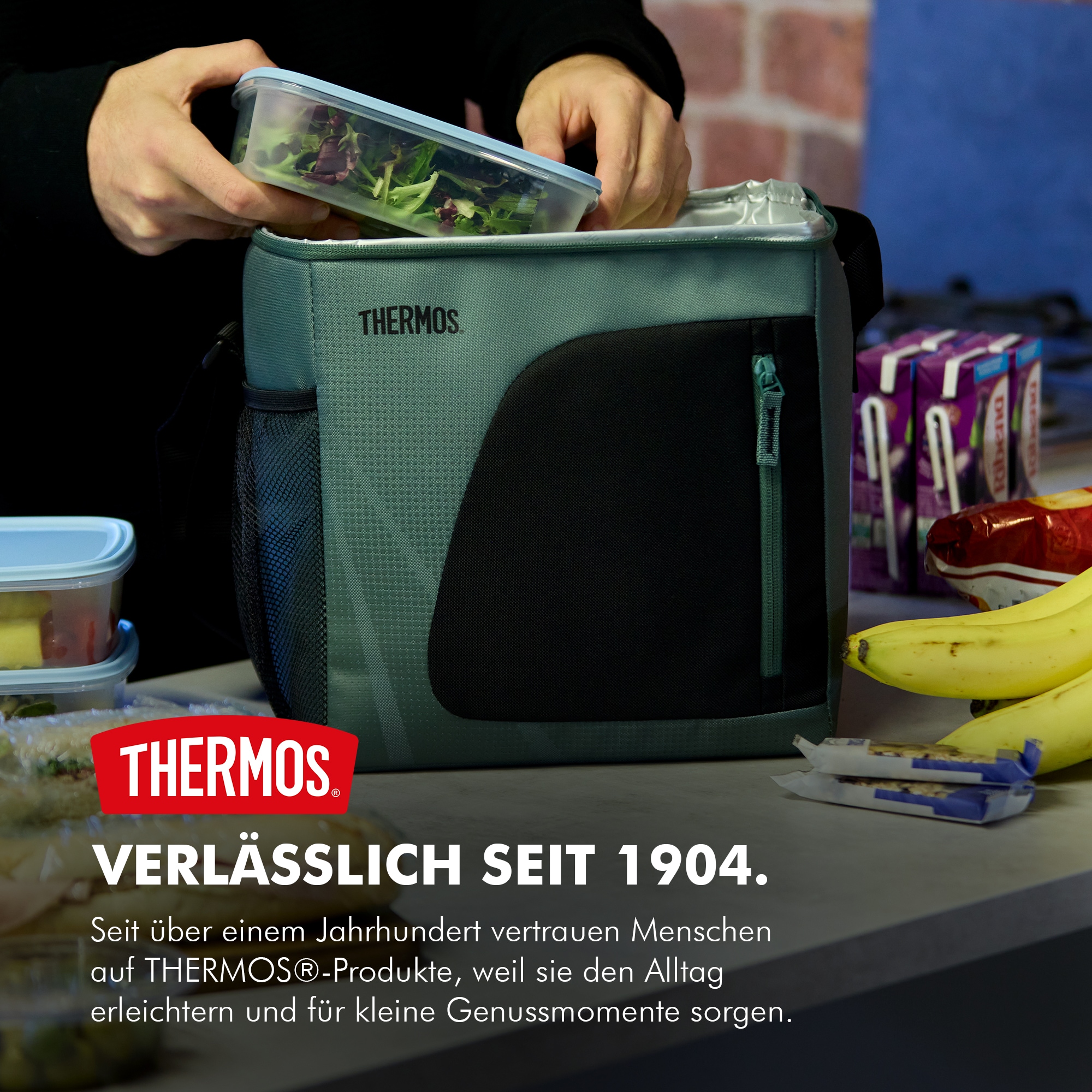 THERMOS Kühltasche »ICON Cooler mit praktischen Tragenetzen« IsoTec Premium-Schichtisolierung, verstellbarer Tragegurt