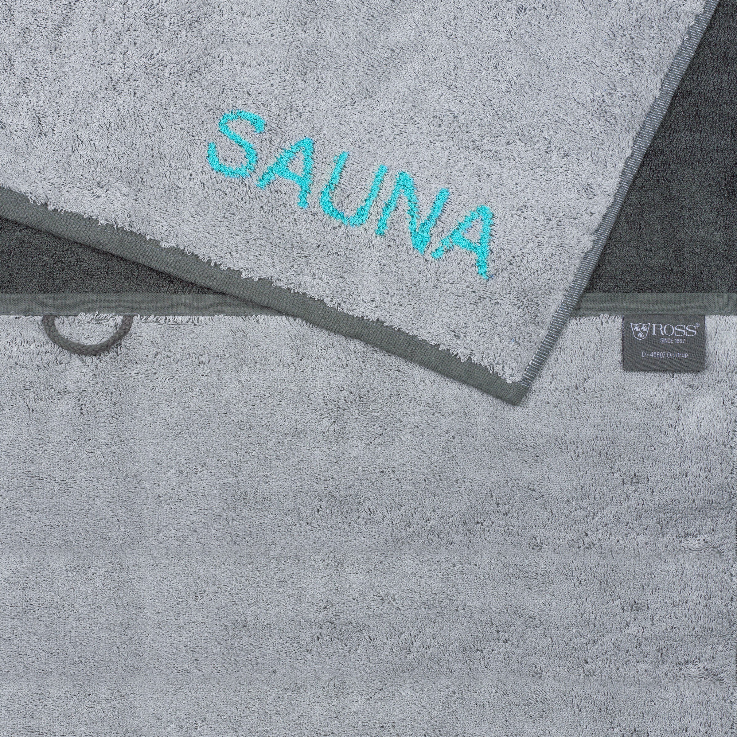 ROSS Saunatuch »breiter Querstreifen SAUNA« aus feinster Baumwolle