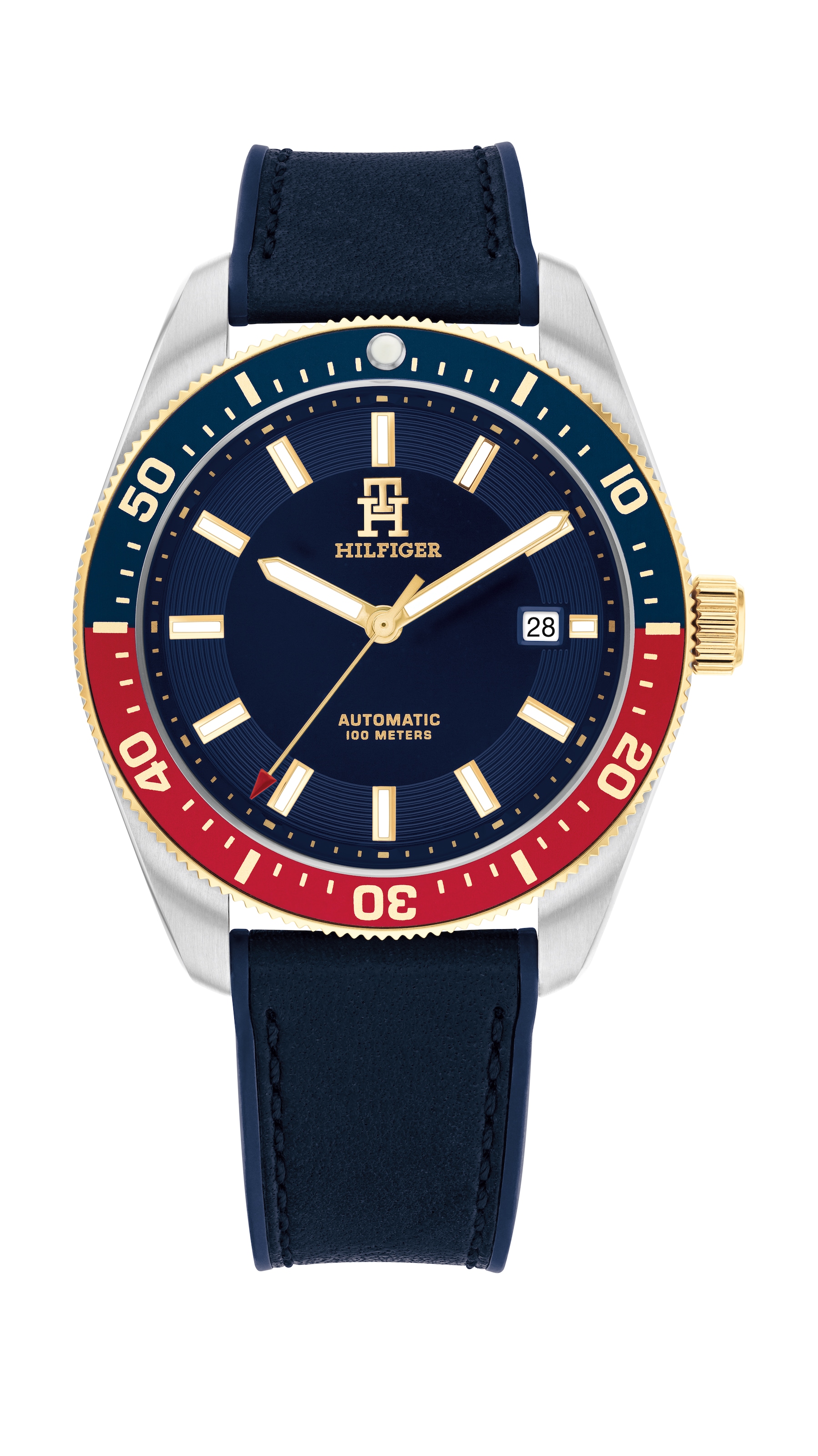 Tommy Hilfiger Automatikuhr »TH85« Armbanduhr, Herrenuhr, Mechanische Uhr, Lederarmband, analog, Tag
