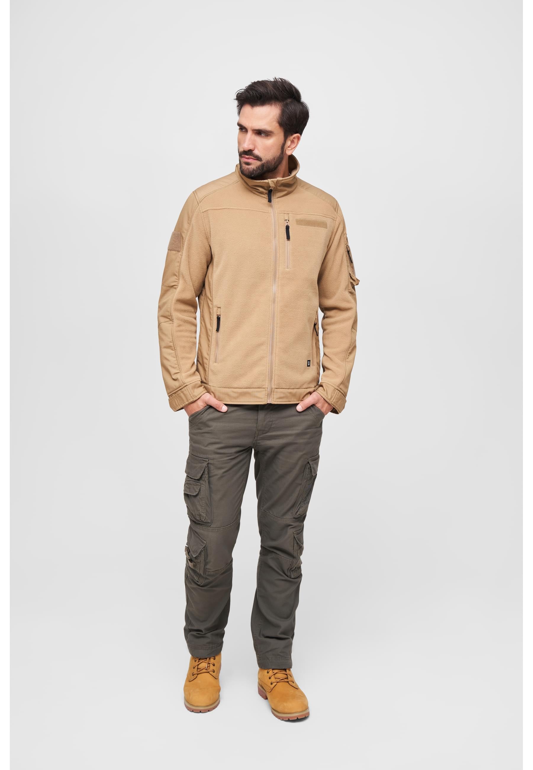 Brandit Allwetterjacke »Brandit Herren Fleecejacket Ripstop«, (1 St.), ohne Kapuze