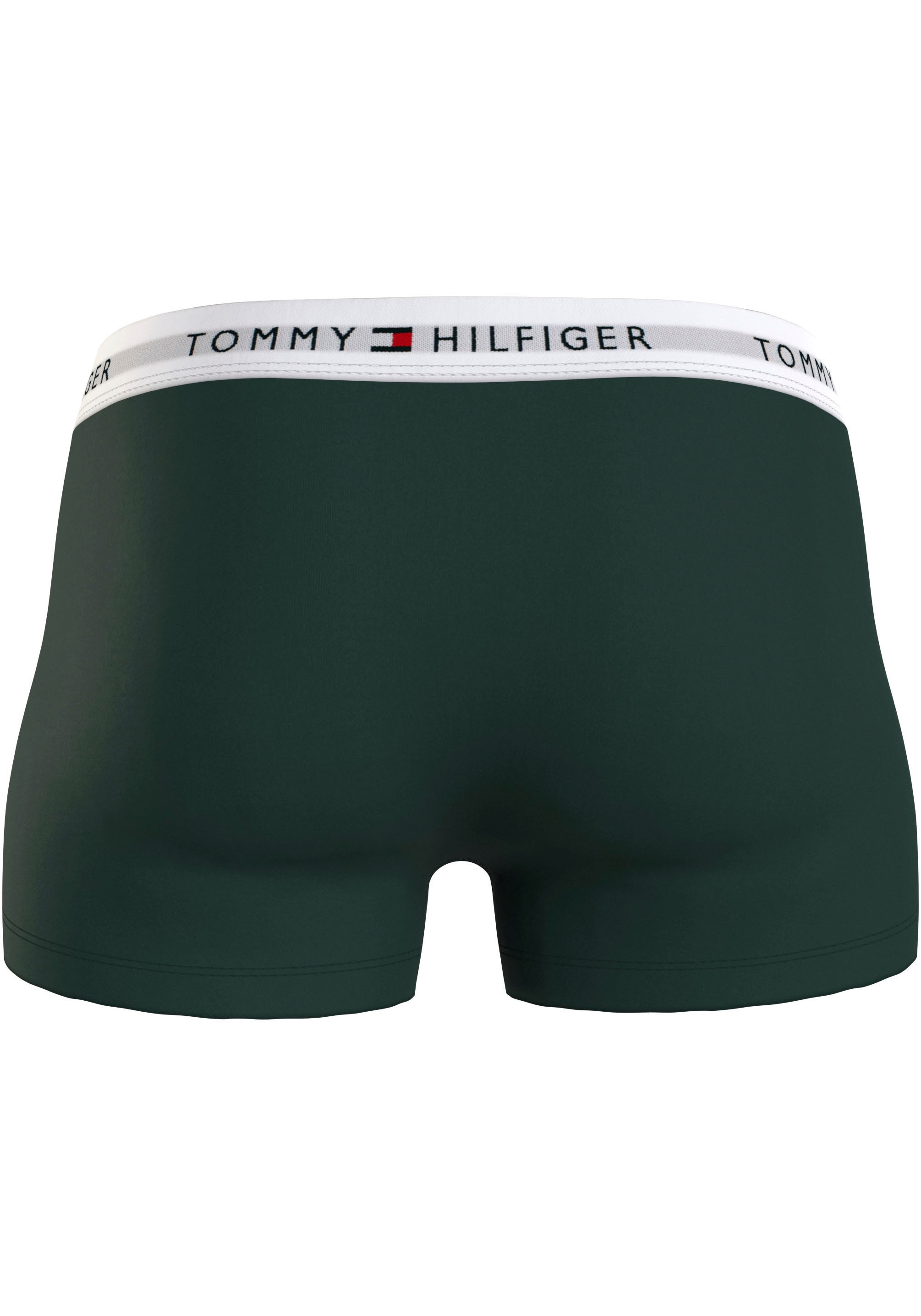 Tommy Hilfiger Underwear Trunk »3P TRUNK«, (Packung, 3 St., 3er), farbig mit weißem Logo-Elastikbund, Signature Kollektion
