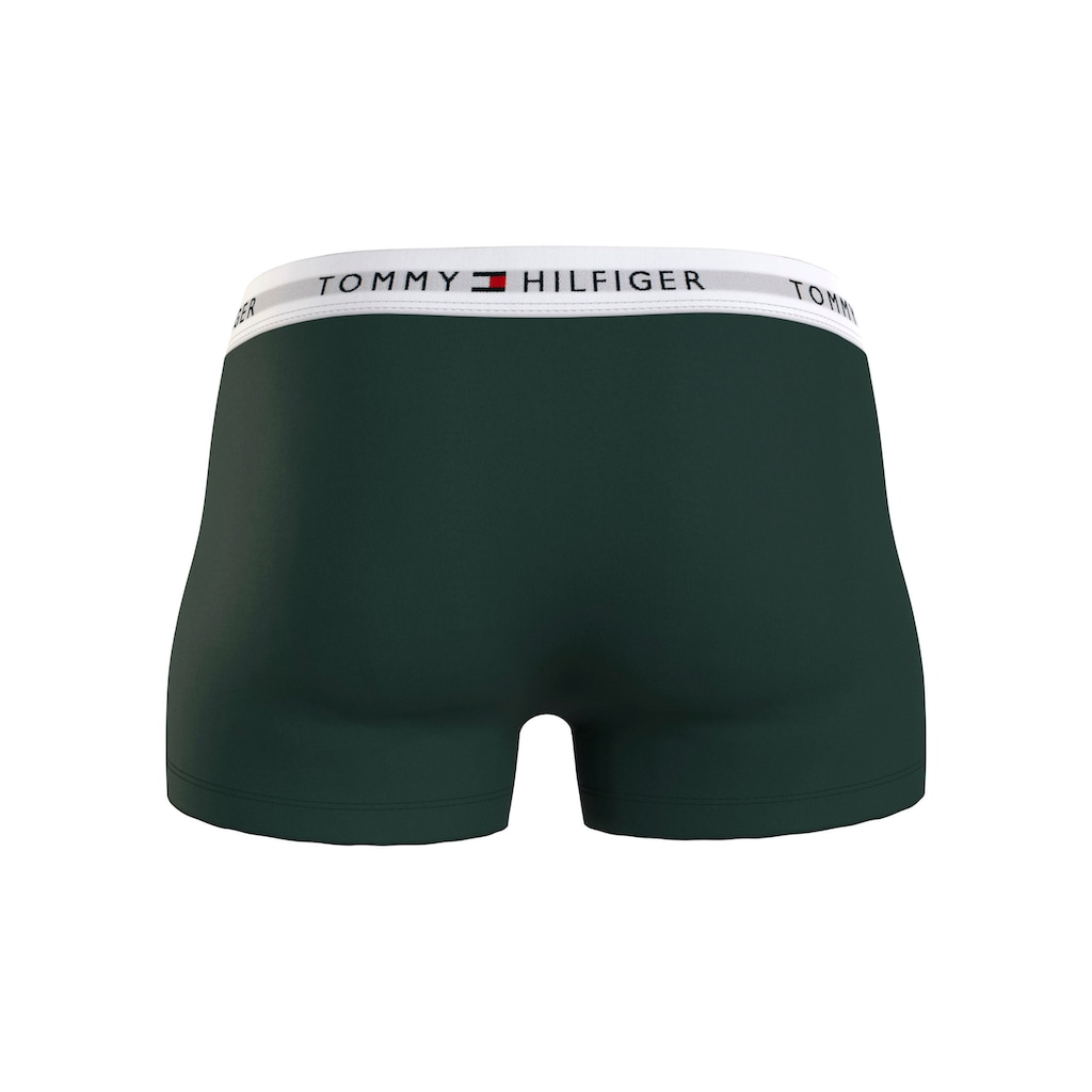 Tommy Hilfiger Underwear Trunk »3P TRUNK«, (Packung, 3 St., 3er-Pack), farbig mit weißem Logo-Elastikbund, Signature Kollektion