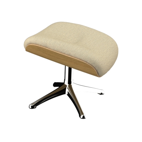Fußhocker FLEXLUX, B:44cm H:39cm T:35cm, beige, 100% Polyester, Hocker, "Clement Beinstütze, Hervorragender Komfort, Robuster Alu Fuß", Beinauflage