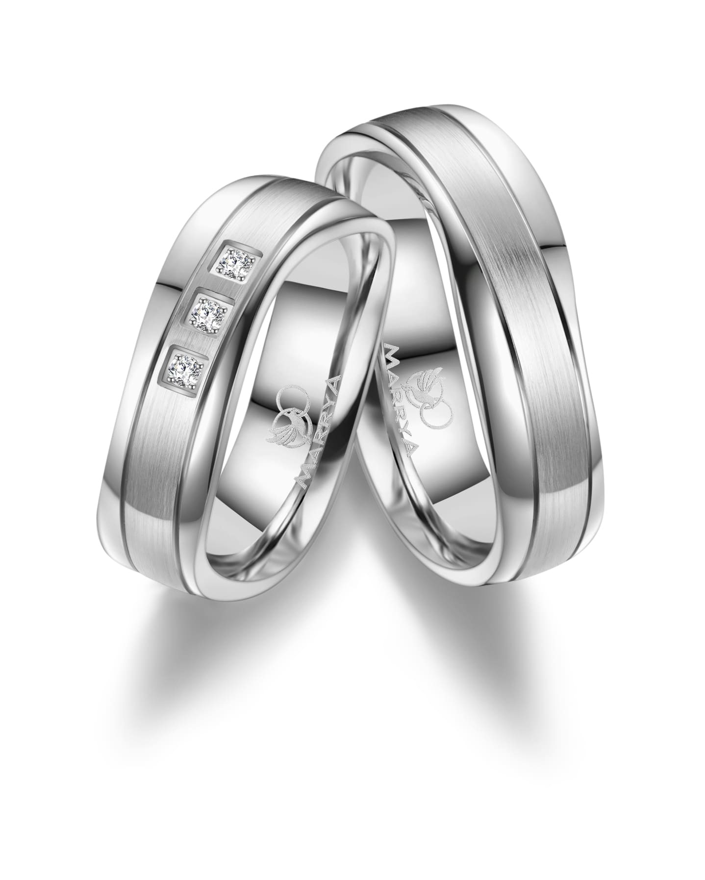 Marrya Trauring »Edelstahl Ringe Trauringe Eheringe Partnerringe«