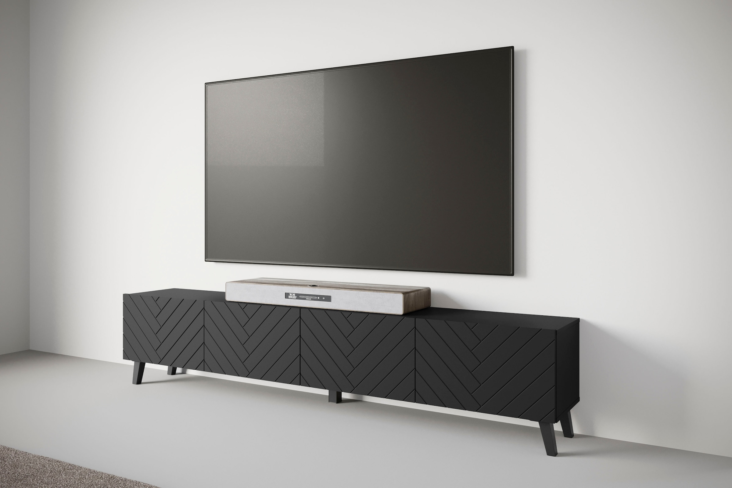 INOSIGN Sideboard "LOWBOARD PHUKET", (1 St.), TV-Board mit Strukturfront, T günstig online kaufen