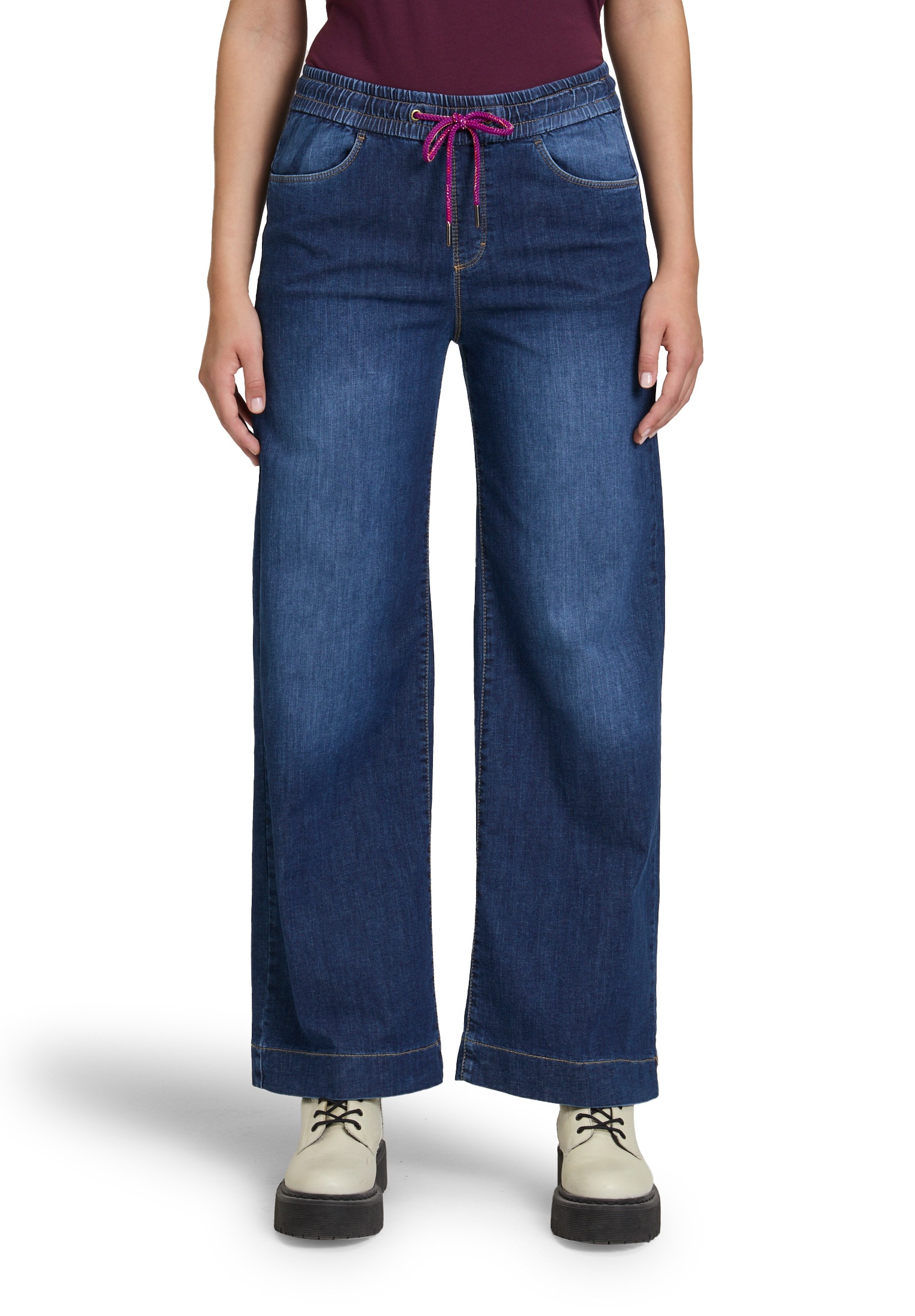 Cartoon Slim-fit-Jeans "Cartoon Damen Casual-Hose mit weitem Bein" günstig online kaufen