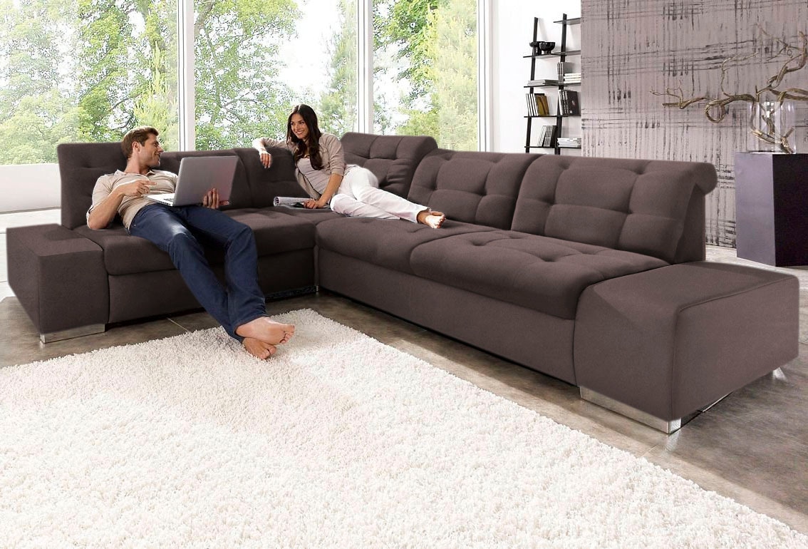sit&more Ecksofa »Pale L-Form« inklusive Kopfteilverstellung, wahlweise mit Bettfunktion