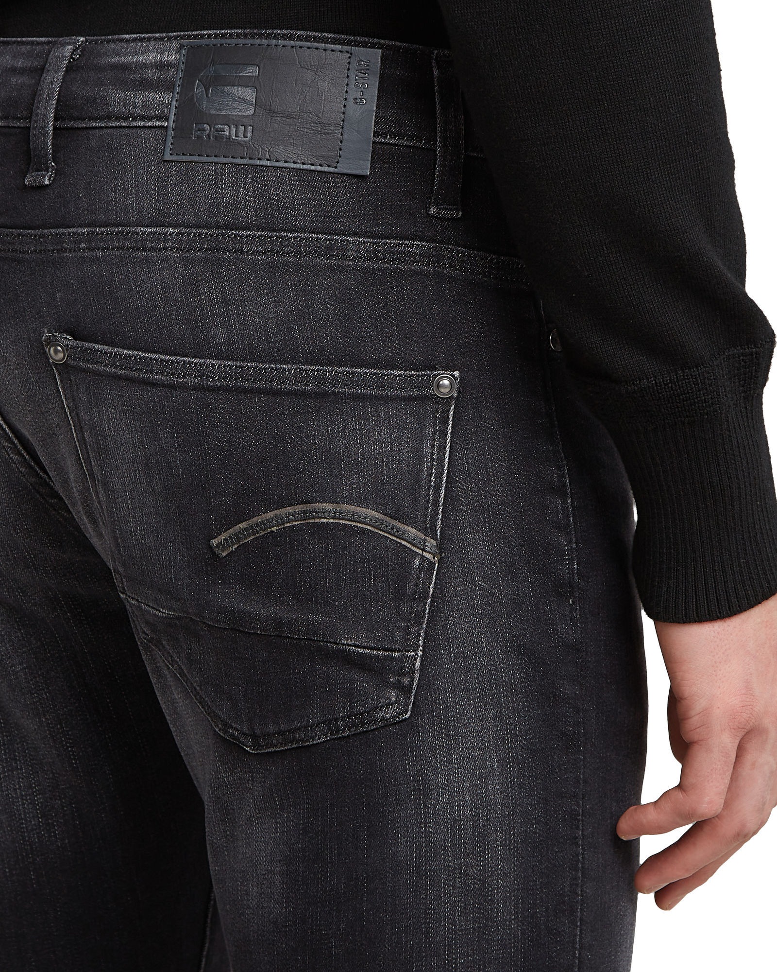 G-star pour homme. 51010-A634-A592 Jeans Revend Skinny noir (31/36), Casuel, Coton, Denim 3