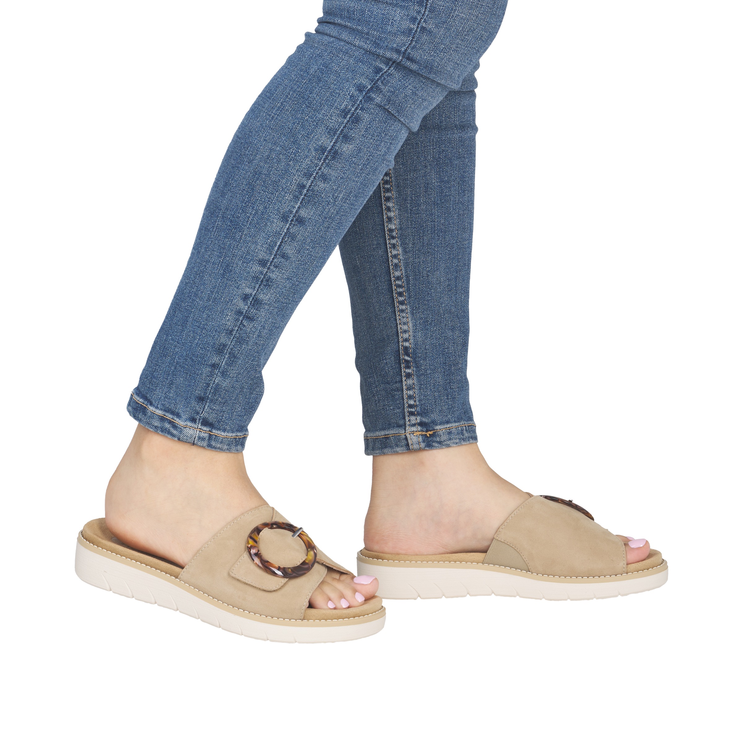 Remonte Pantolette  Sommerschuh, Hausschuh mit praktischem Klettverschluss