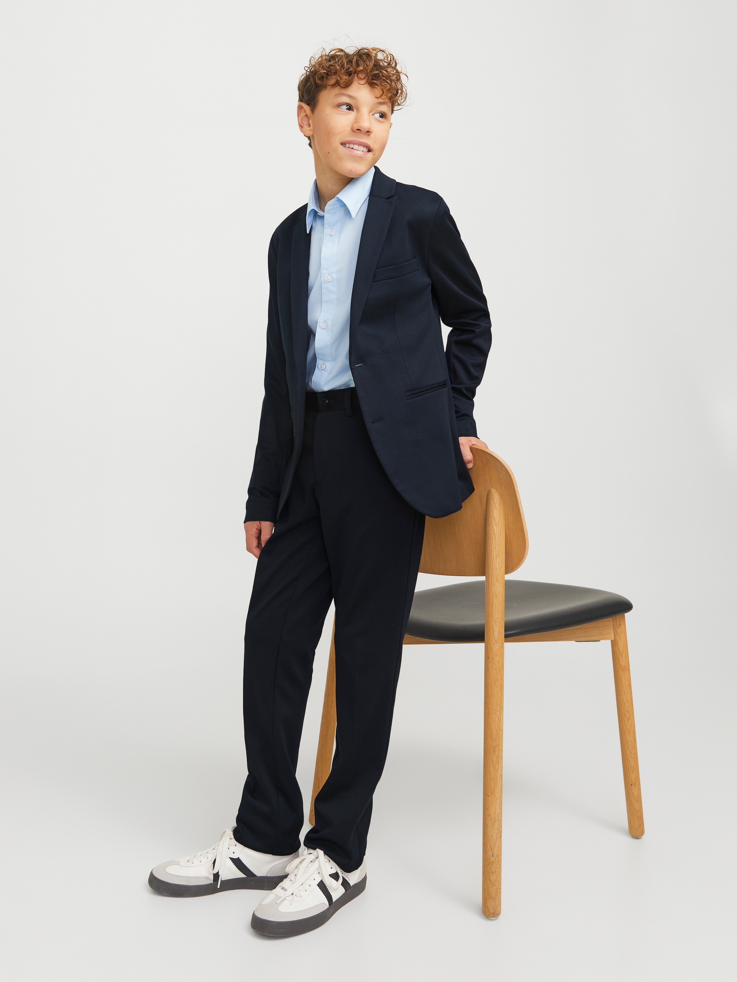 Jack & Jones Junior Anzughose »JJEJAXON bietet Komfort durch elastische Passform«, unifarben, modisch, slim fit, Web