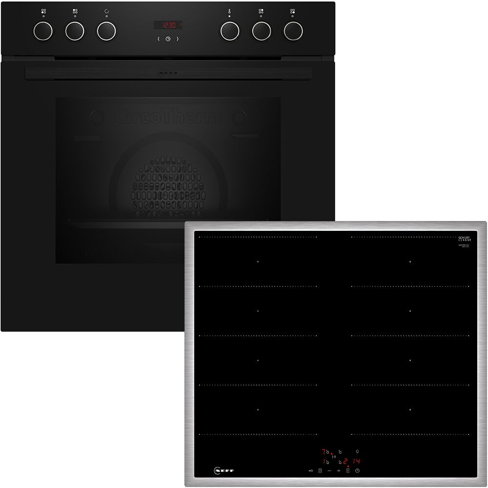 NEFF Induktions Herd-Set "E2CCG6AK0" Unkomplizierte EasyClean-Reinigung & schnelle Powerstufe