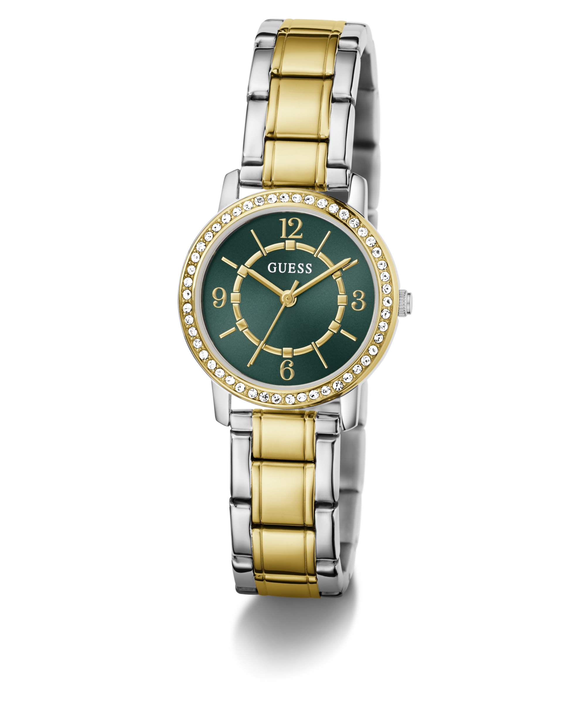Guess Quarzuhr »MELODY« Armbanduhr, Damenuhr, Edelstahlarmband, analog