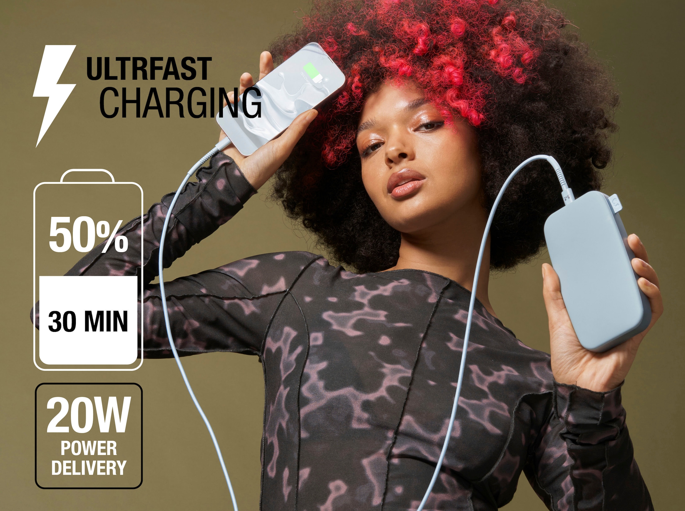 Fresh´n Rebel Powerbank »Power Pack 18000mAh mit USB-C, Ultra Fast Charge & 20W PD«