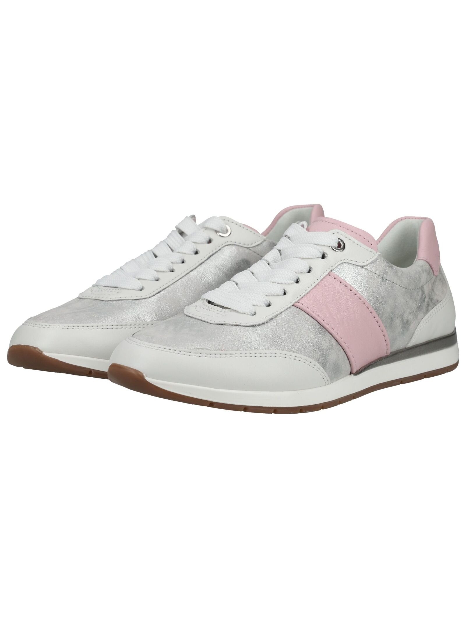 Sneaker ARA "Ara Sneaker Leder", Damen, Gr. 42, grau, rosa, Leder, Schuhe Sneaker 3