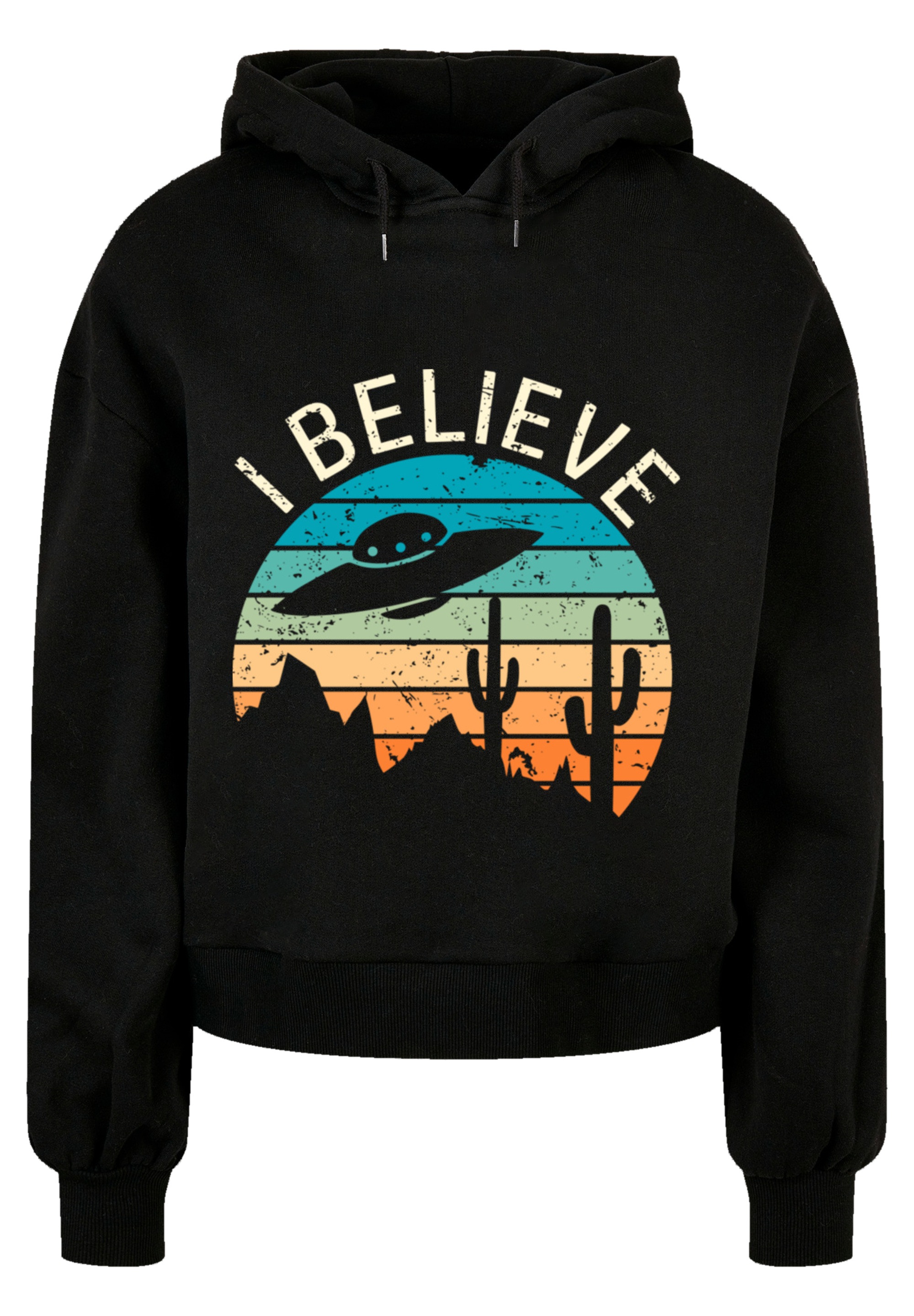 F4NT4STIC Sweatshirt »I Believe UFO Alien Sonnenuntergang«, Premium Qualität