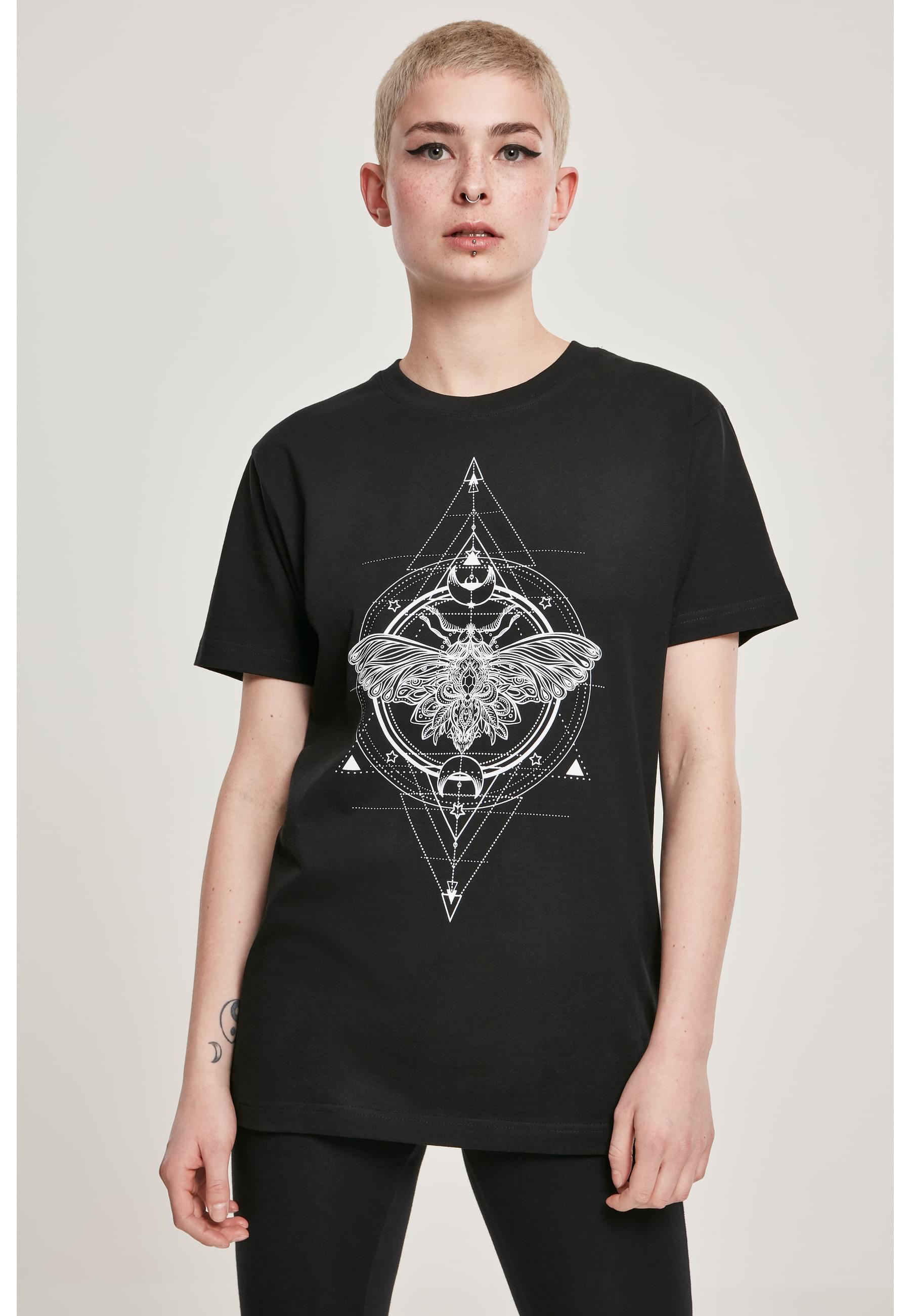 Thumbnail - MisterTee Kurzarmshirt "MisterTee Damen Ladies Moth Tee", (1 tlg.)