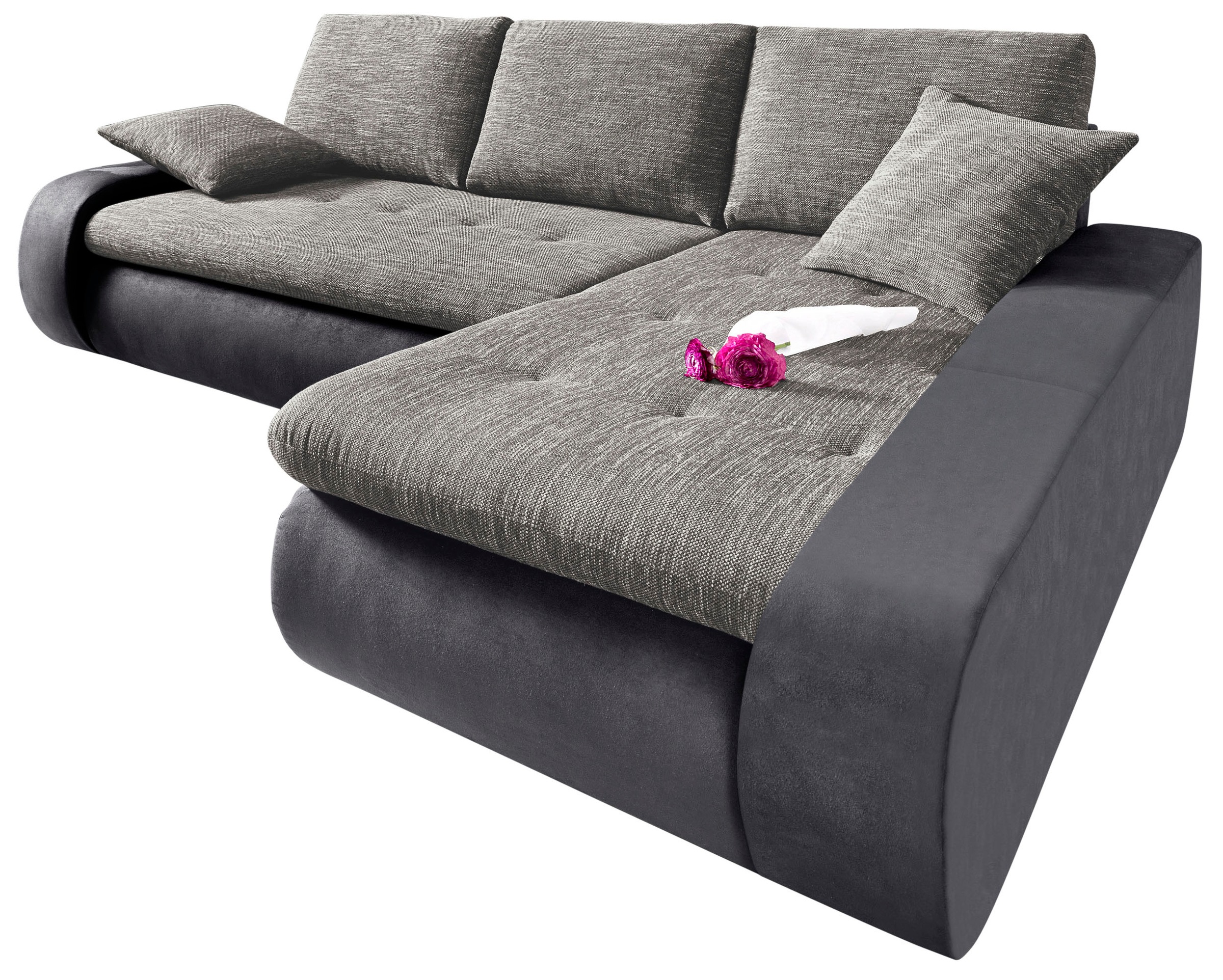 TRENDMANUFAKTUR Ecksofa "Indie, modern und bequem, Materialmix, OTTOs Choic günstig online kaufen