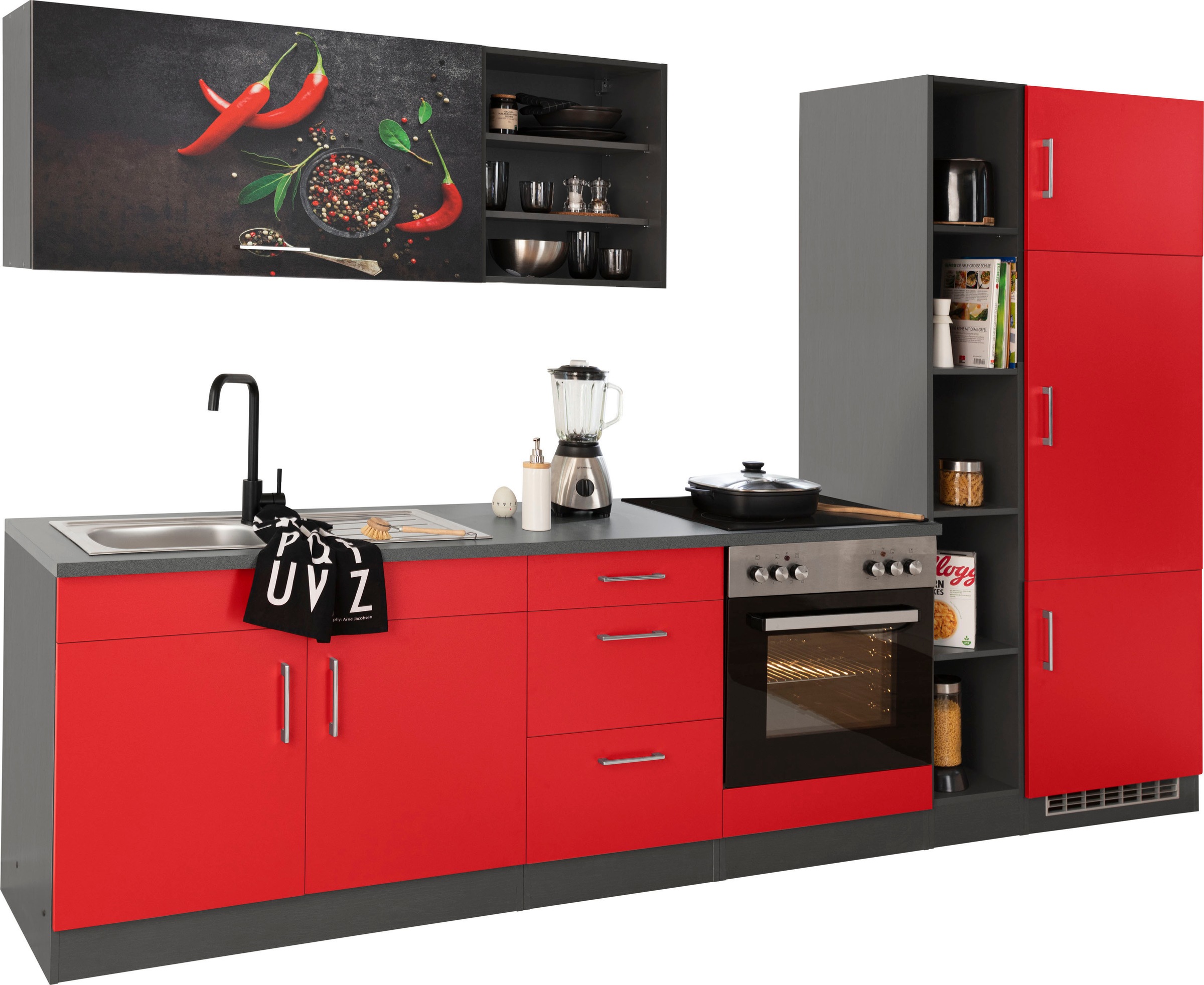 Thumbnail - KOCHSTATION Küchenzeile "KS-Paris – Küchen mit einzigartigen Fotomotiven auf den Fronten" Breite 300 cm, wahlweise mit E...