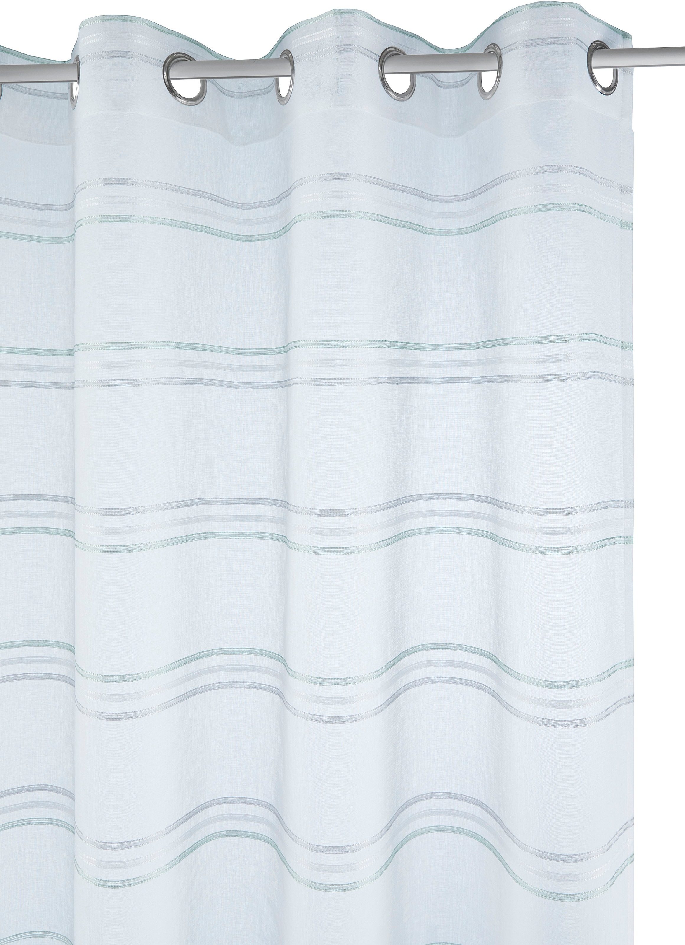 Thumbnail - OTTO home Gardine "Sirii" Ösen 1 Stk. tlg. Halbtransparent, angenehme Haptik, mit Streifen, modern