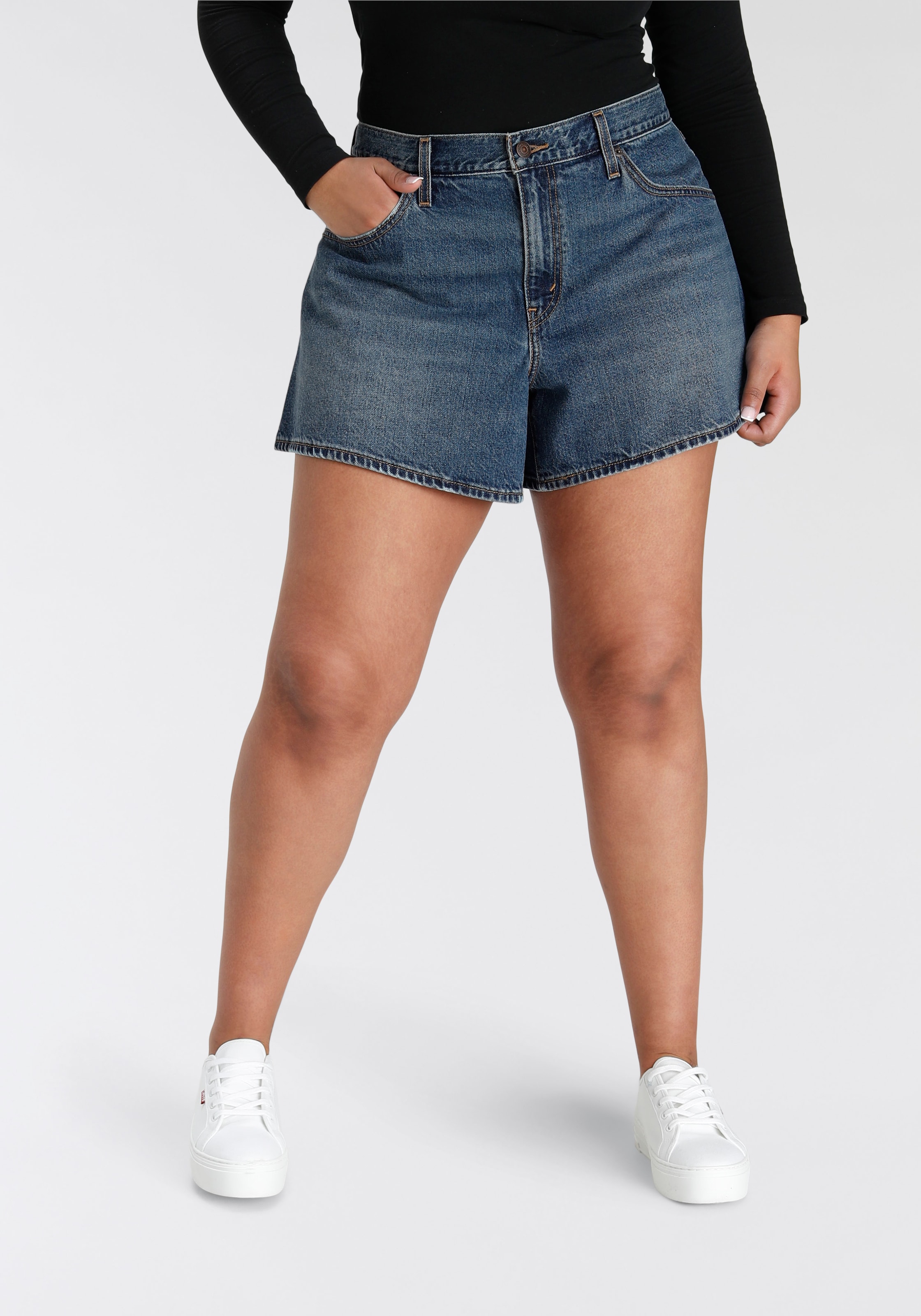 Jeansshorts »PLUS 80S MOM SHORT«, Non-Stretch