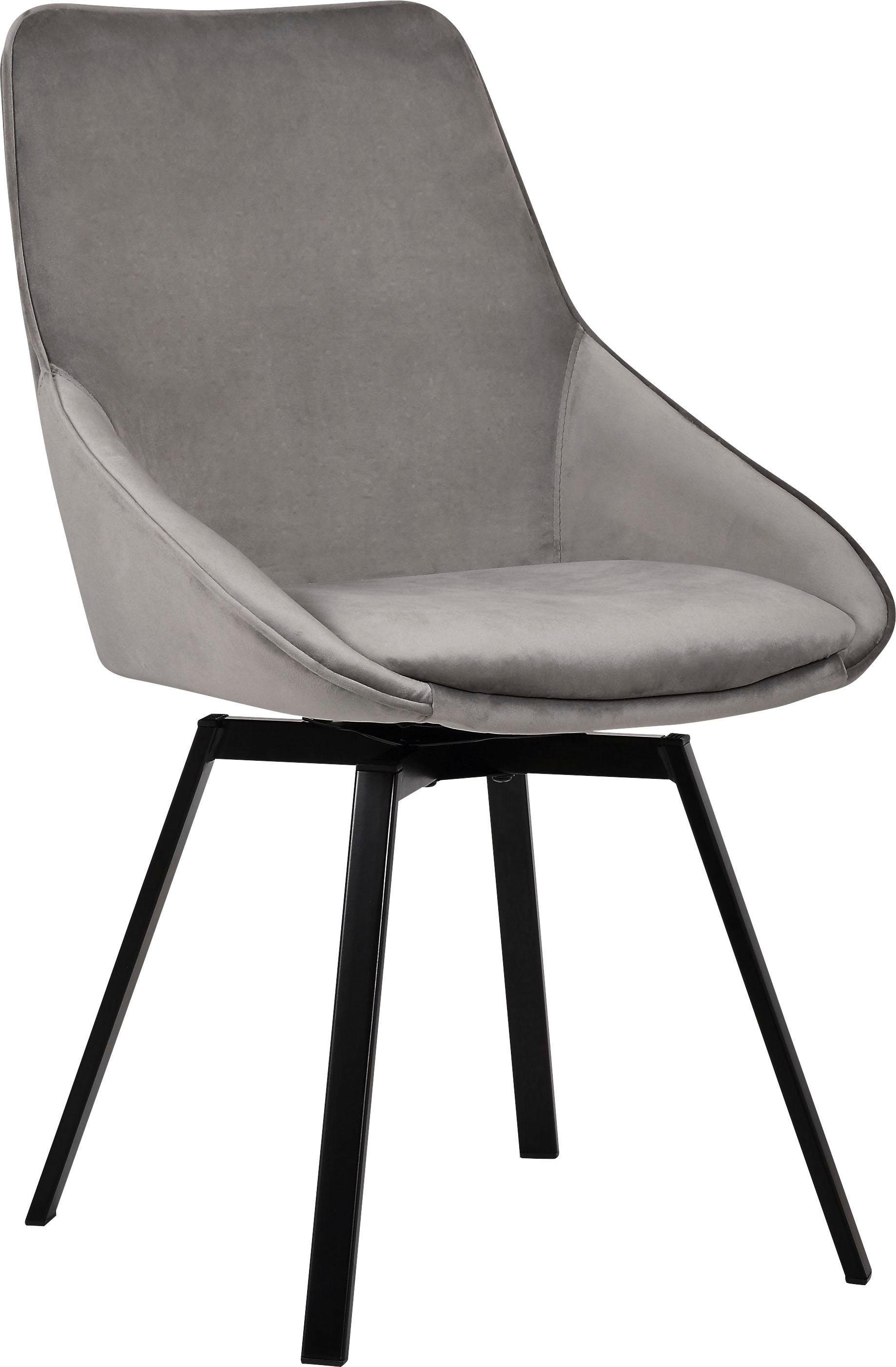 INOSIGN Esszimmerstuhl »Merisa«, (Set), Luxus-Microfaser, 2er-Set mit gepolstertem Sitz und Rückenlehne, Drehstuhl