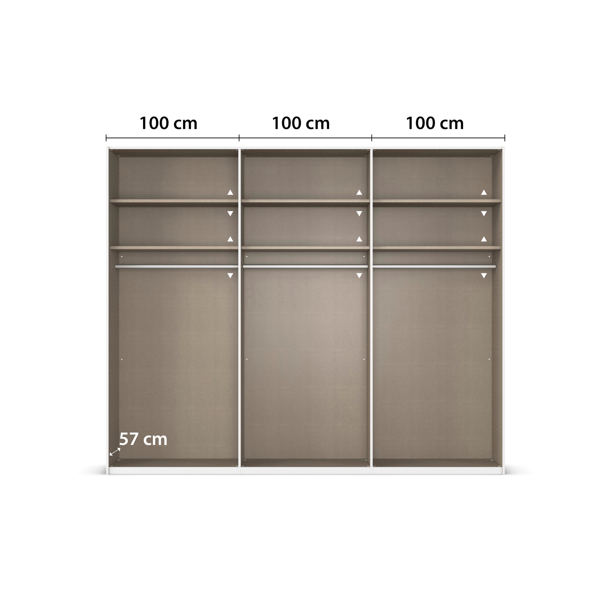 LeGer Home by Lena Gercke Kleiderschrank »Schrank Garderobe Ankleide Schlafzimmer Flur Serina«, (in 3 verschiedenen Ausstattungen BASIC/CLASSIC/PREMIUM), in 6 Breiten (101 - 401 cm) mit Front Glas oder Dekor MADE IN GERMANY