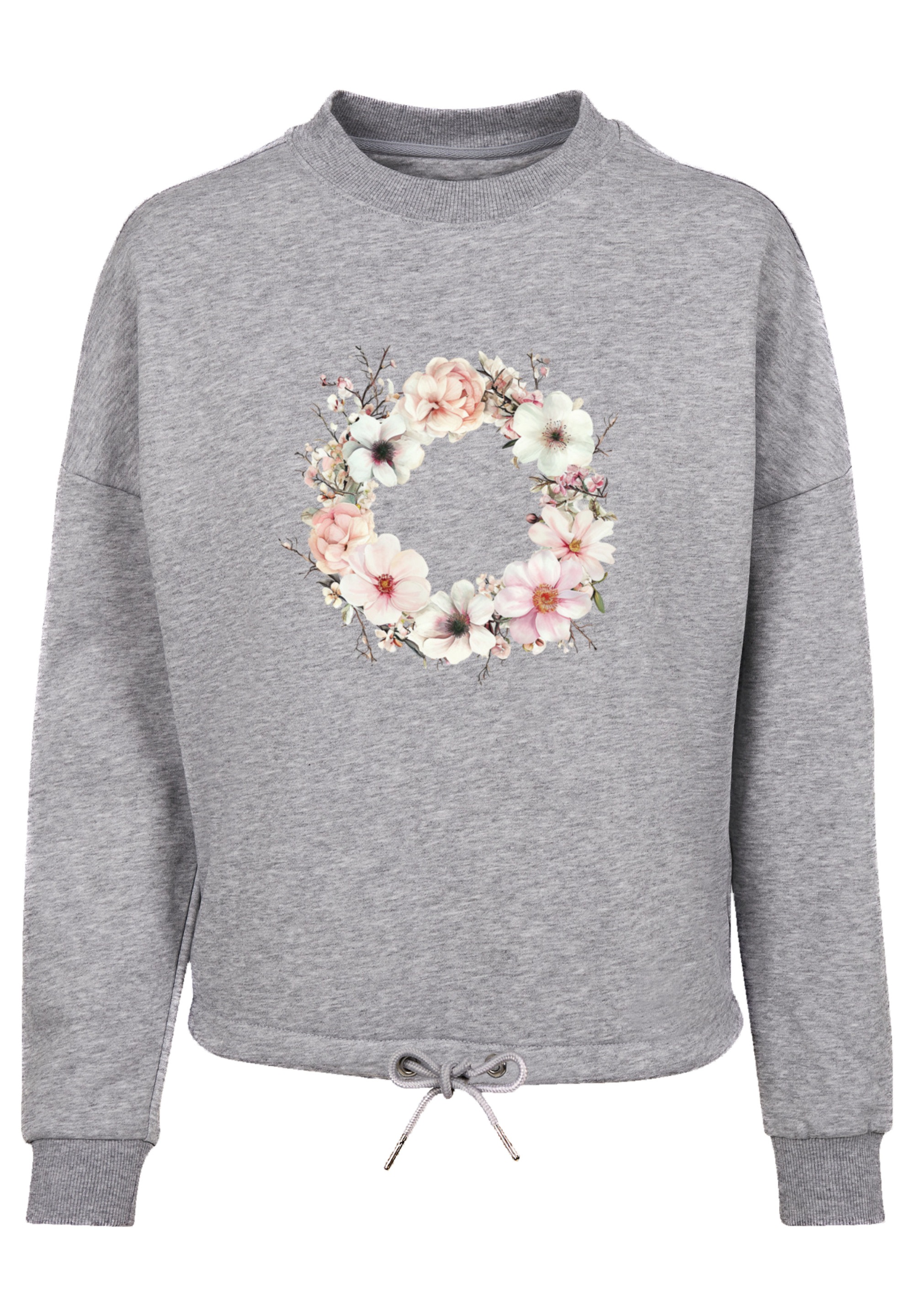 F4NT4STIC Sweatshirt »Rosa Blumenkranz«, Premium Qualität