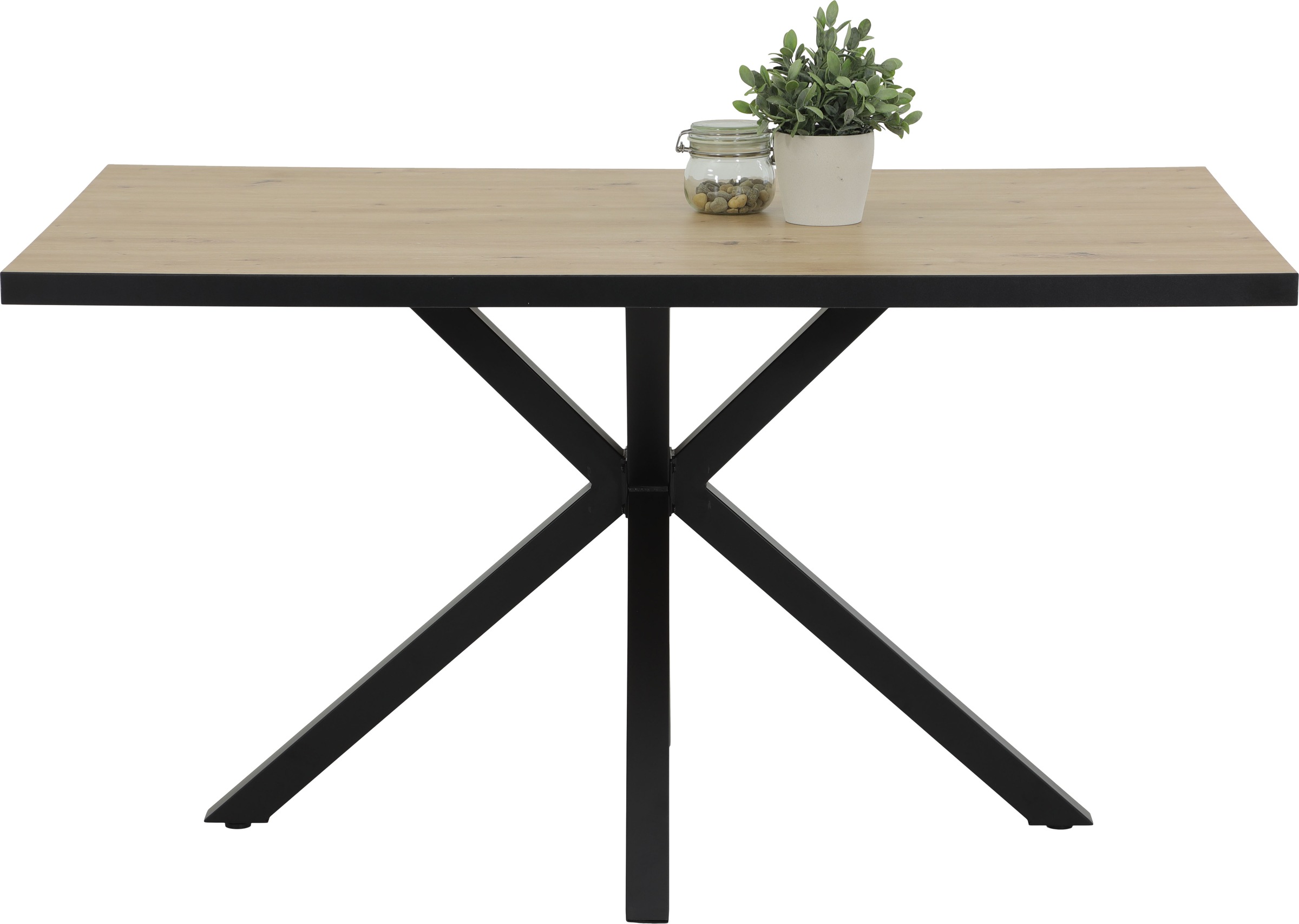 HELA Essgruppe "SPREE" 4 Stk. tlg. Esstisch 140x90 cm mit Dickkante, Microf günstig online kaufen