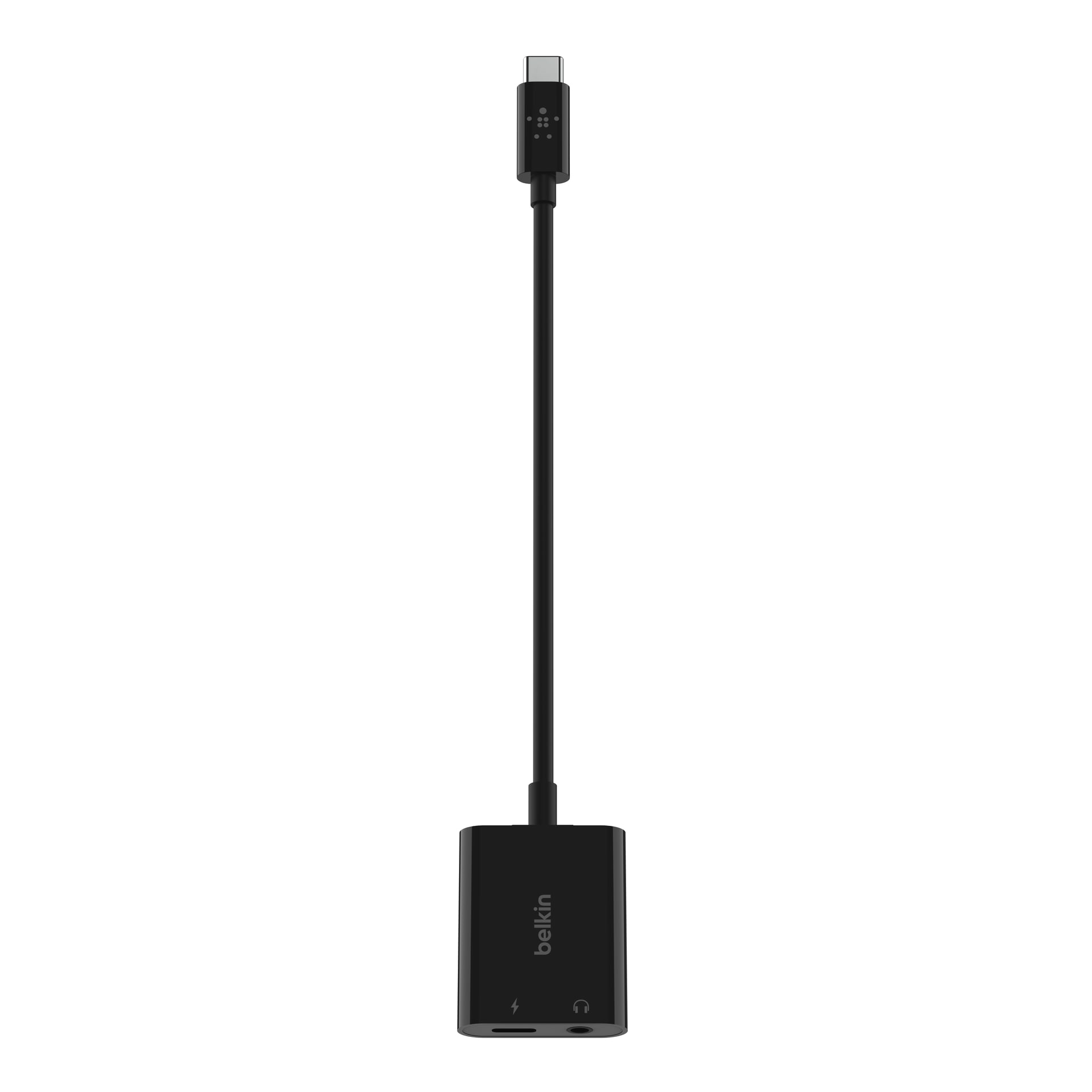 Belkin Audio-Adapter »RockStar 3,5mm-Klinken-Audio- und USB-C-Ladeadapter«, USB Typ C zu 3,5-mm-Klinke, 4,68 cm, kompatibel mit USB-PD und Quick Charge 2.0