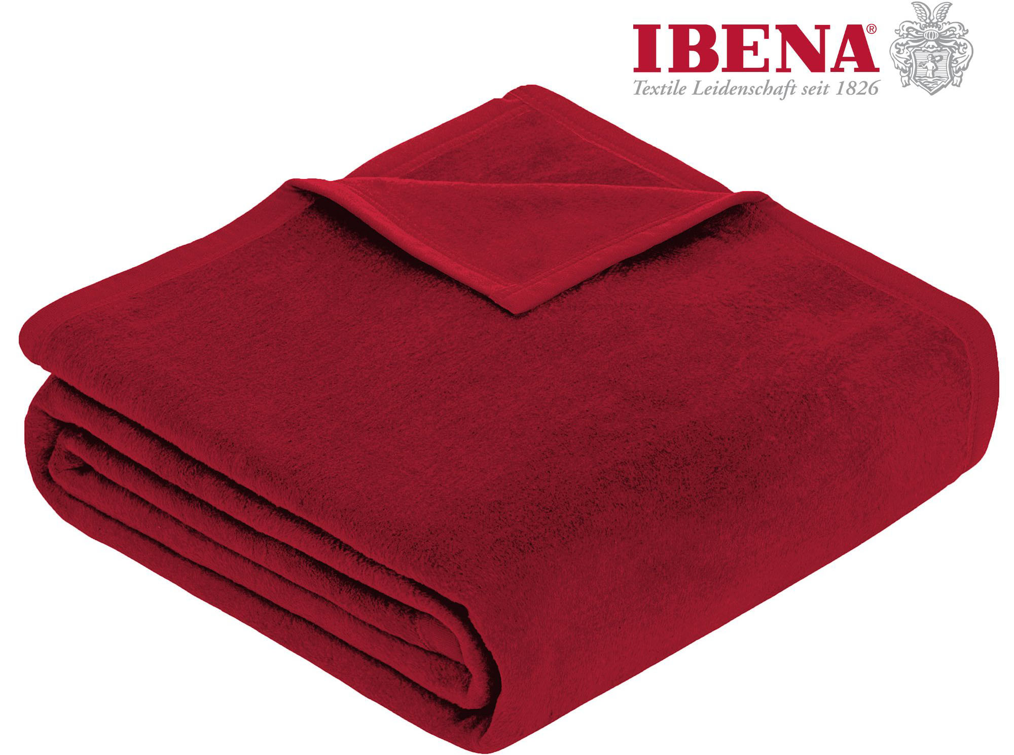 IBENA Wohndecke "Luxus" verschiedene Größen, uni, Kuscheldecke, Premium, made in Europe