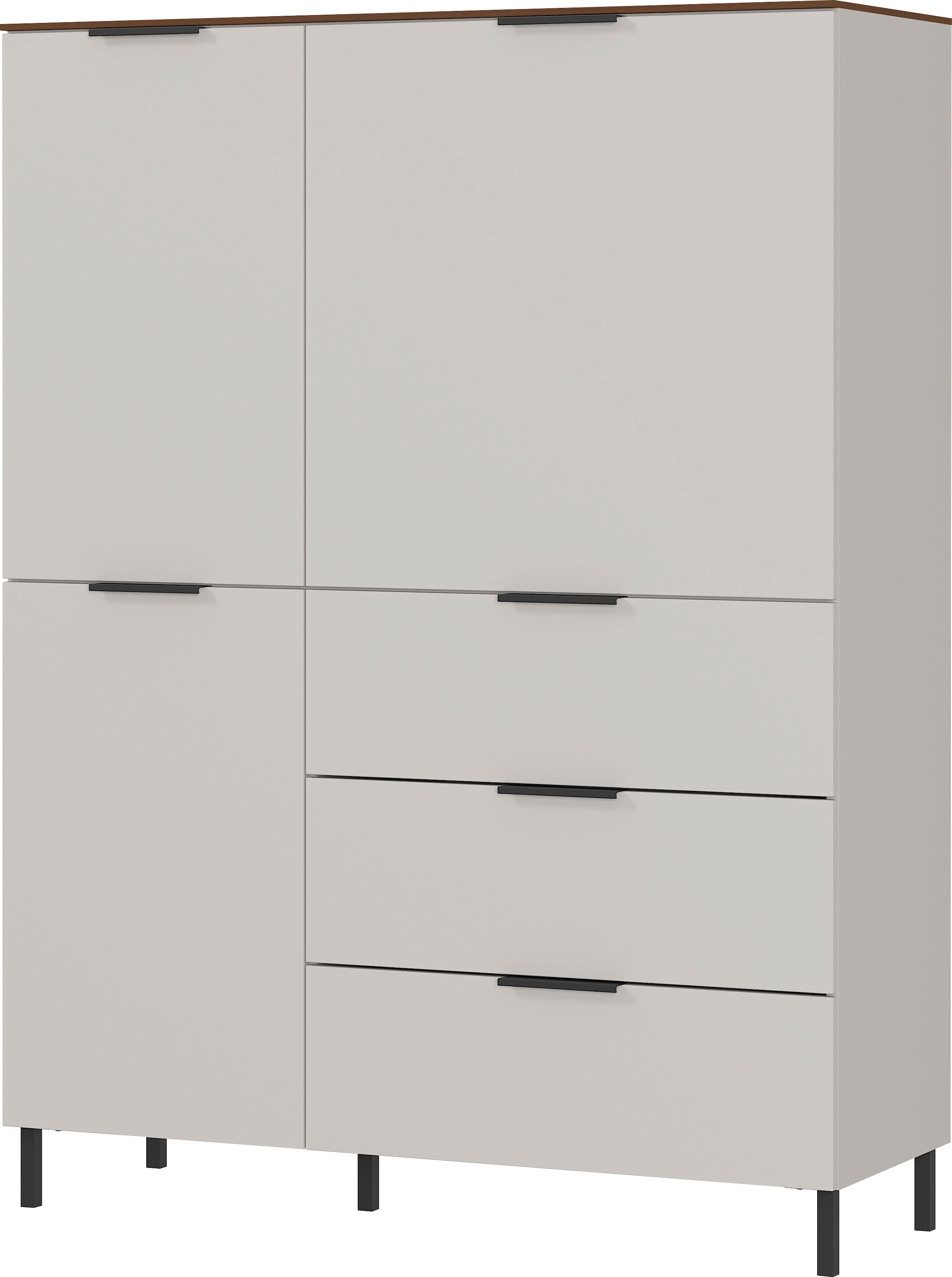 GERMANIA Highboard »California«, Höhe 146 cm, mit filigraner Deckplatte