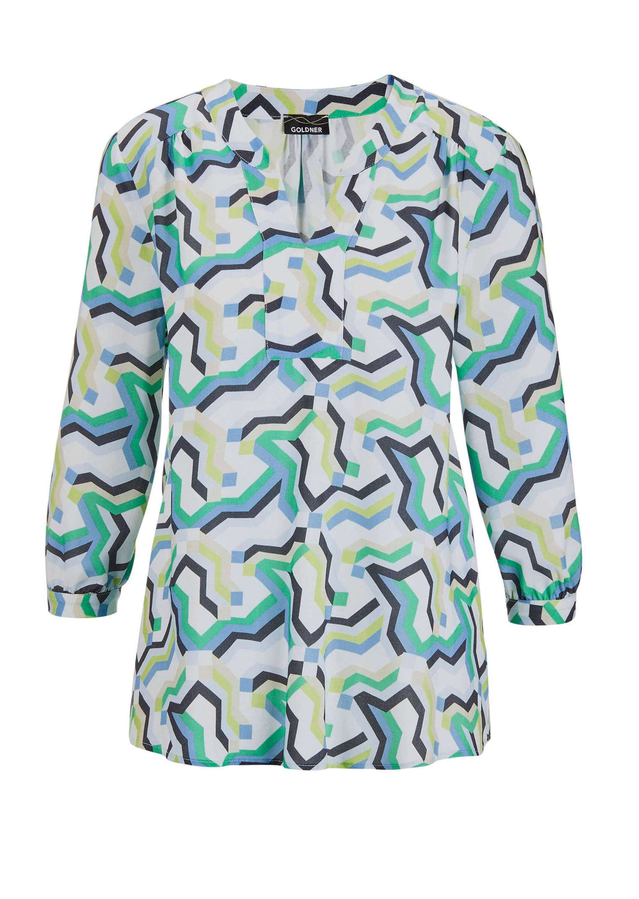 GOLDNER Tunika "Kurzgröße Mit Allover-Print, Tunikaform, 3/4-Arm" keine/nic günstig online kaufen