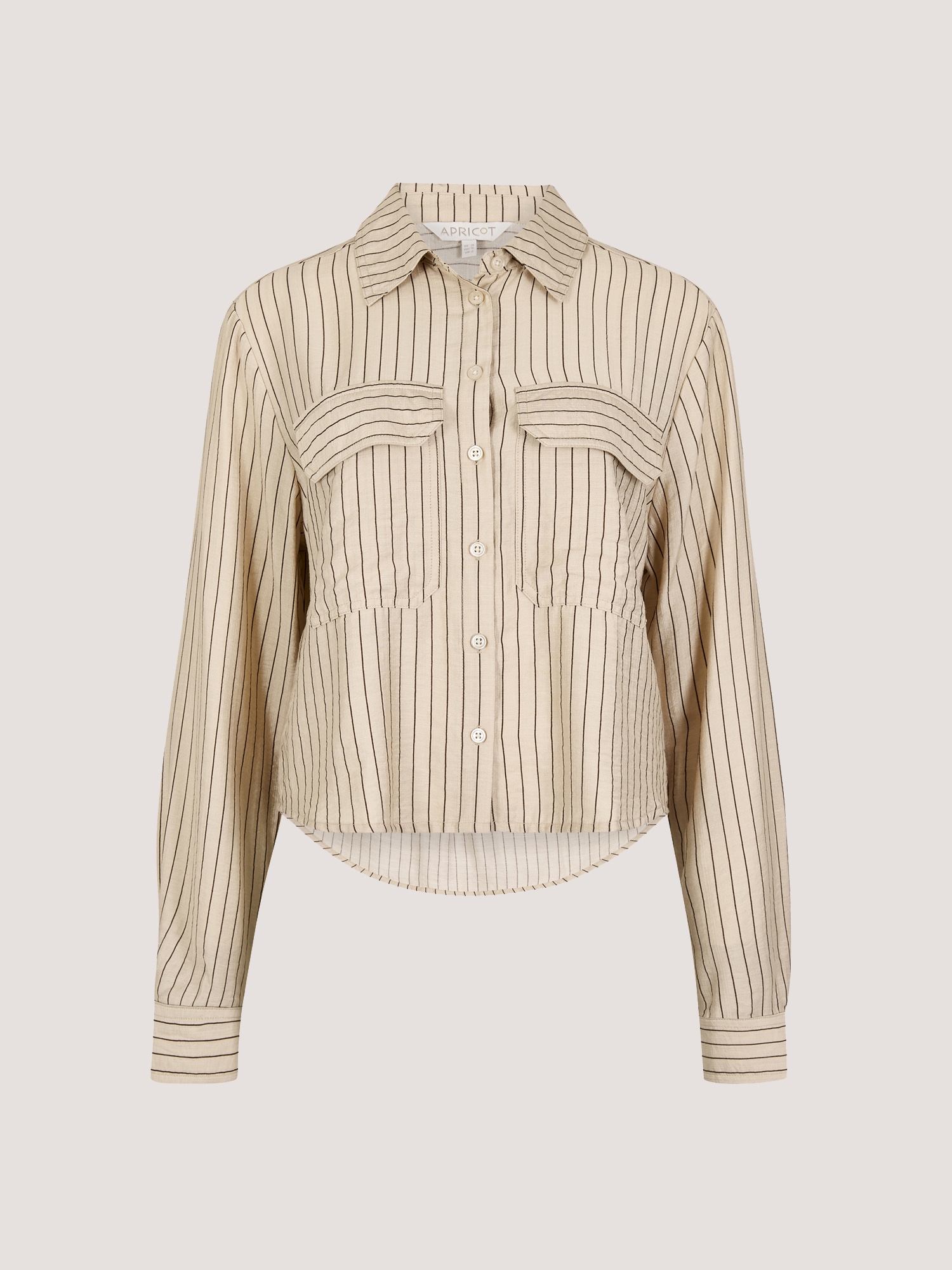 Apricot Shirtbluse »Boxy-Shirt mit Nadelstreifen« mit Knopfleiste