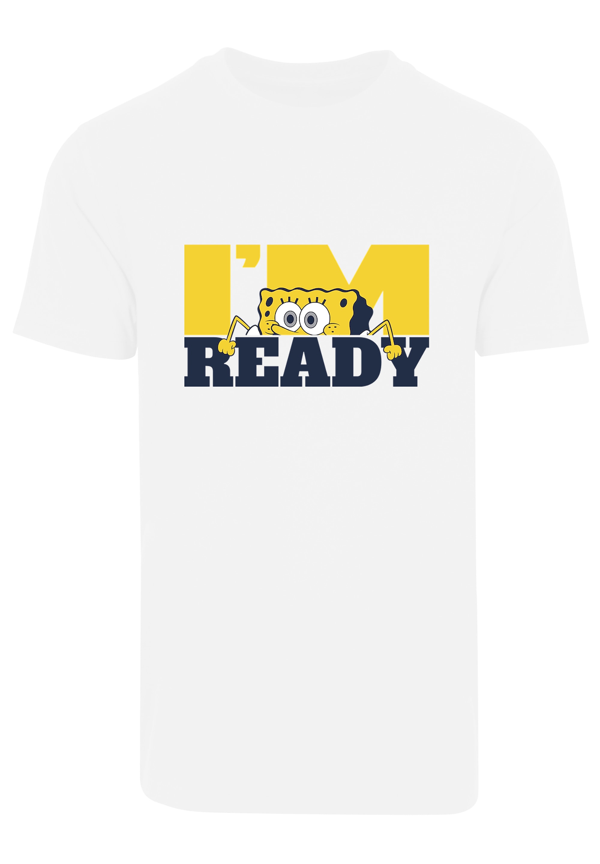 F4NT4STIC T-Shirt »Spongebob Schwammkopf I'M READY - Ich bin bereit!«, Herren,Premium Merch,Regular-Fit,Basic,Bedruckt
