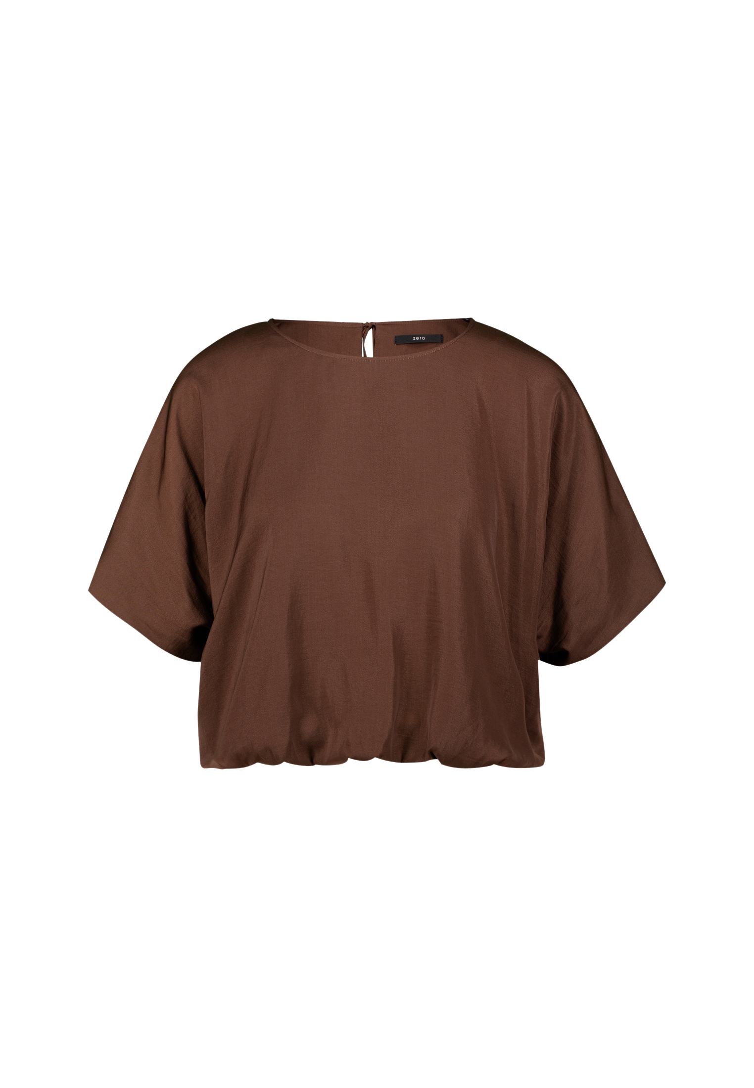 Zero Satinbluse »zero Satinbluse mit Ballonärmeln«