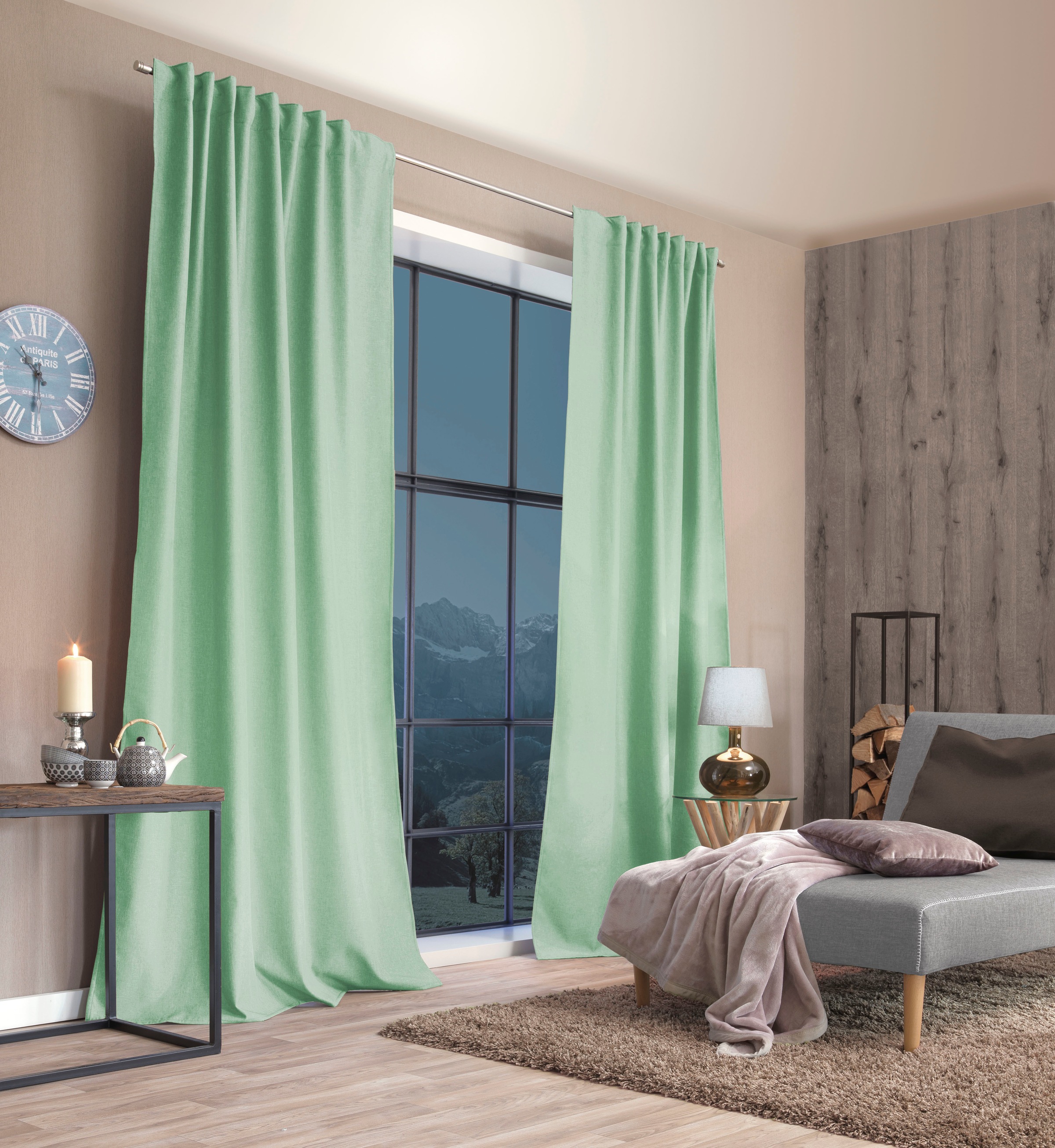 Home Basics Vorhang "ESKIMO" Multifunktionsband 1 Stk. tlg. Thermostoff Uni günstig online kaufen