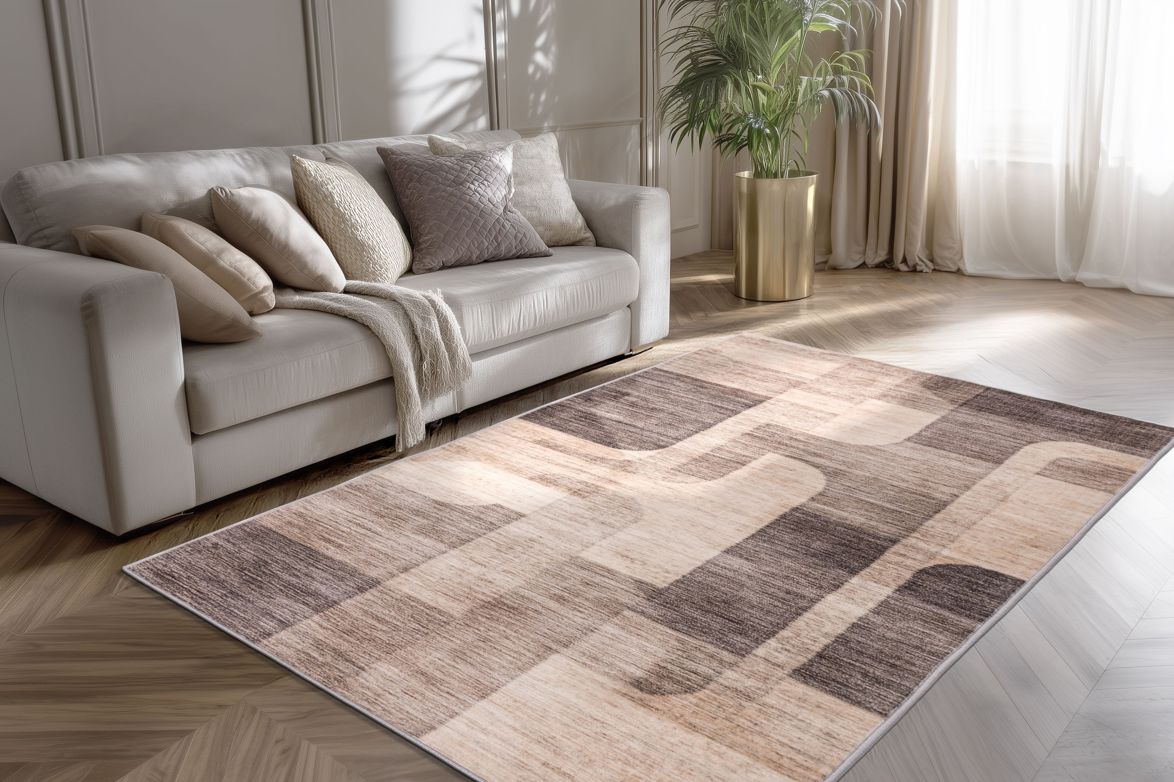 Kayoom Teppich »Bluster 225« rechteckig 7 mm Höhe Kurzflor, Wohnzimmer