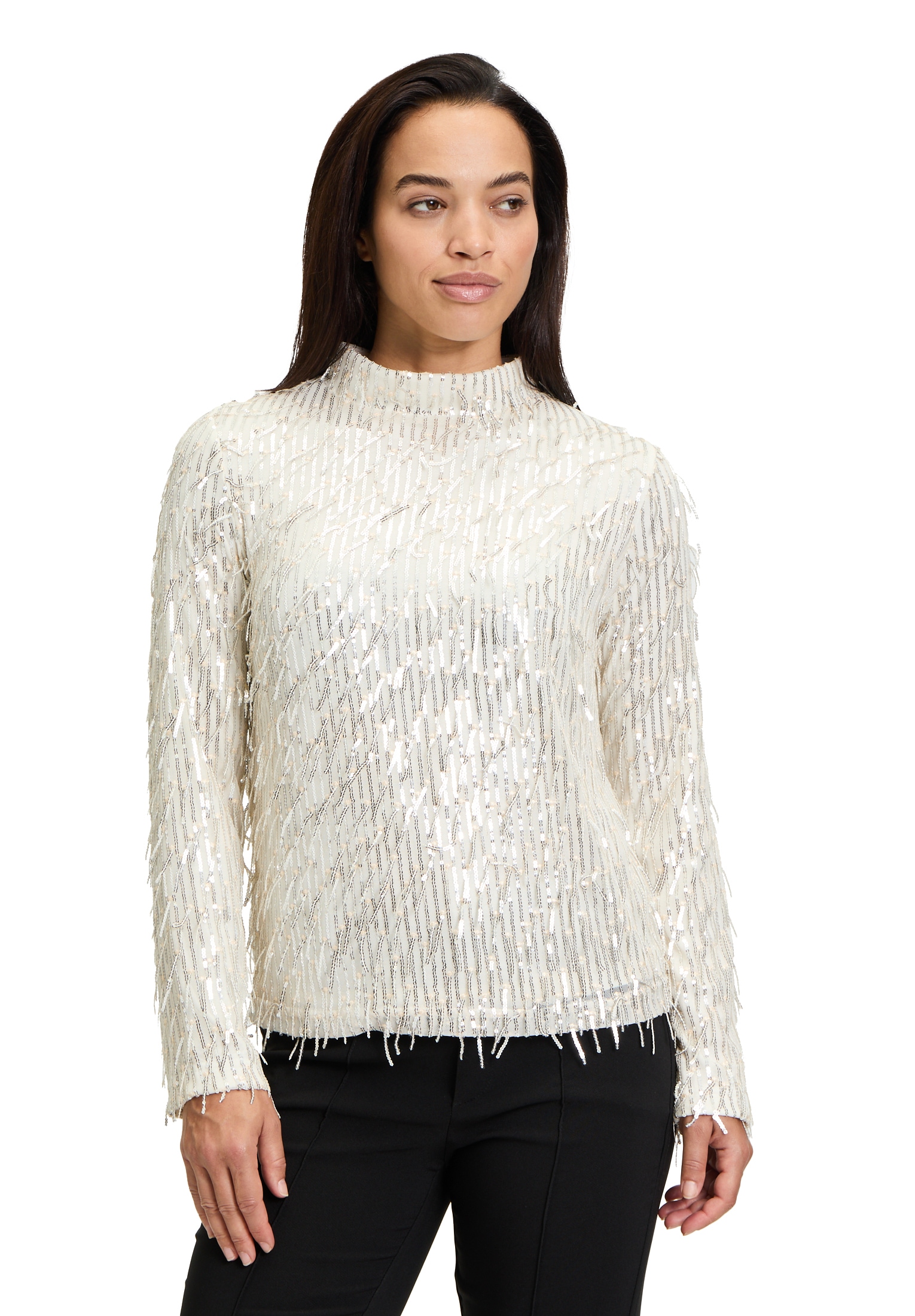 Cartoon Schlupfbluse "Damen mit Pailletten" günstig online kaufen