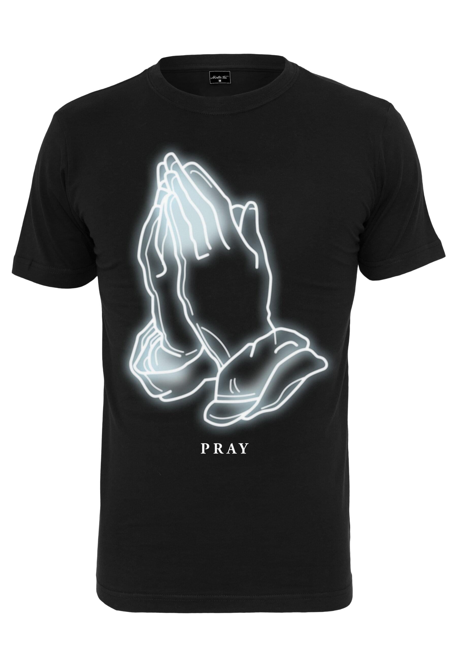 MisterTee T-Shirt »MisterTee Herren Pray Glow Tee«, (1 tlg.)